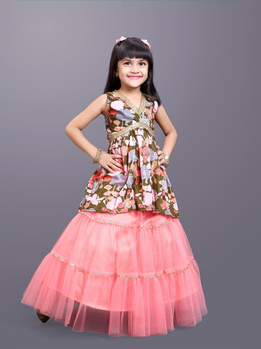 BAESD Girls Printed Ready to Wear Lehenga Choli - view 1