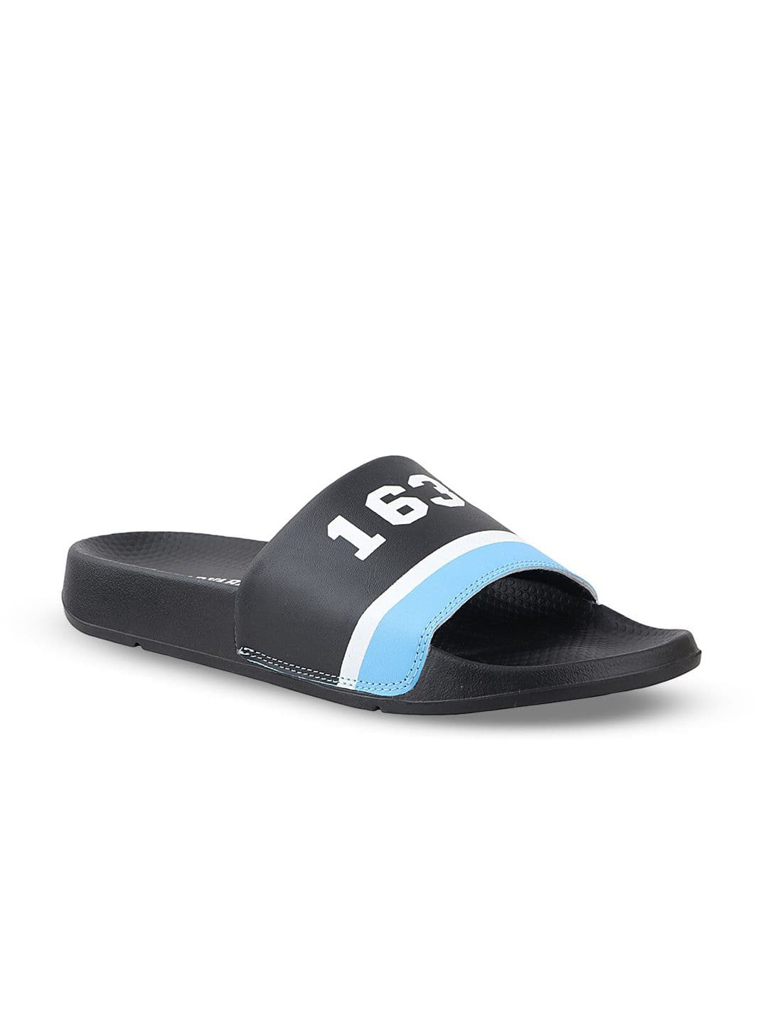 Harvard Men Black Printed Sliders - view 1