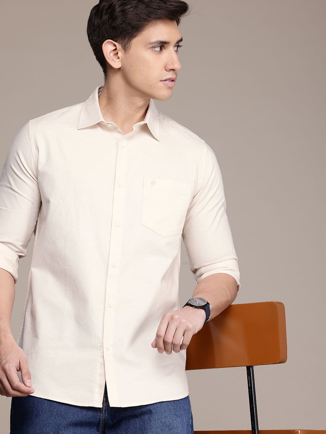 French Connection Men Premium Slim Fit Pure Cotton Casual Shirt - view 1