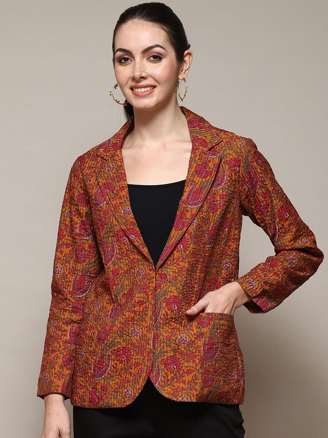 Biba Printed Single-Breasted Overcoat - view 1
