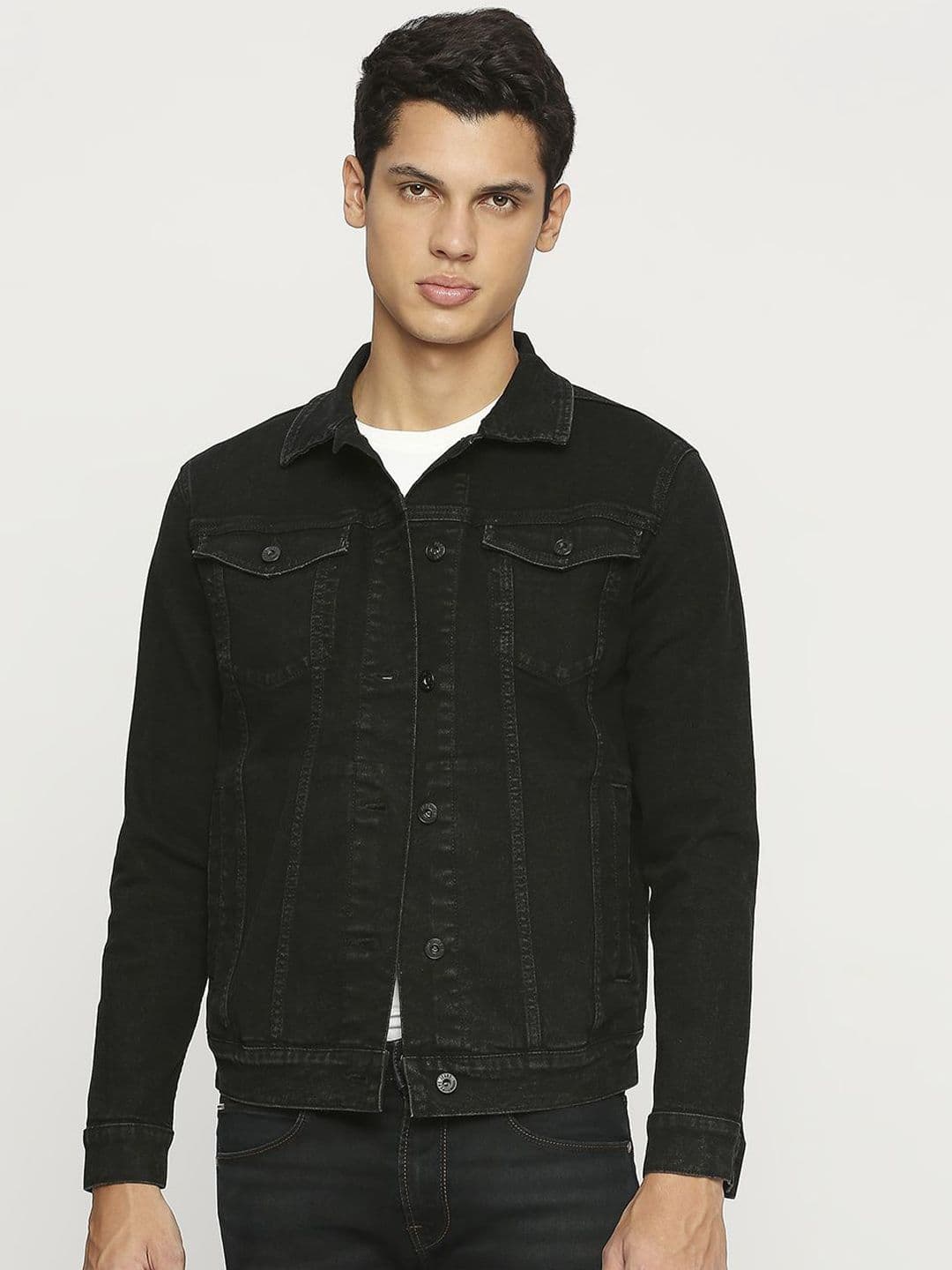 Pepe Jeans Men Washed Checked Crop Denim Jacket - view 1
