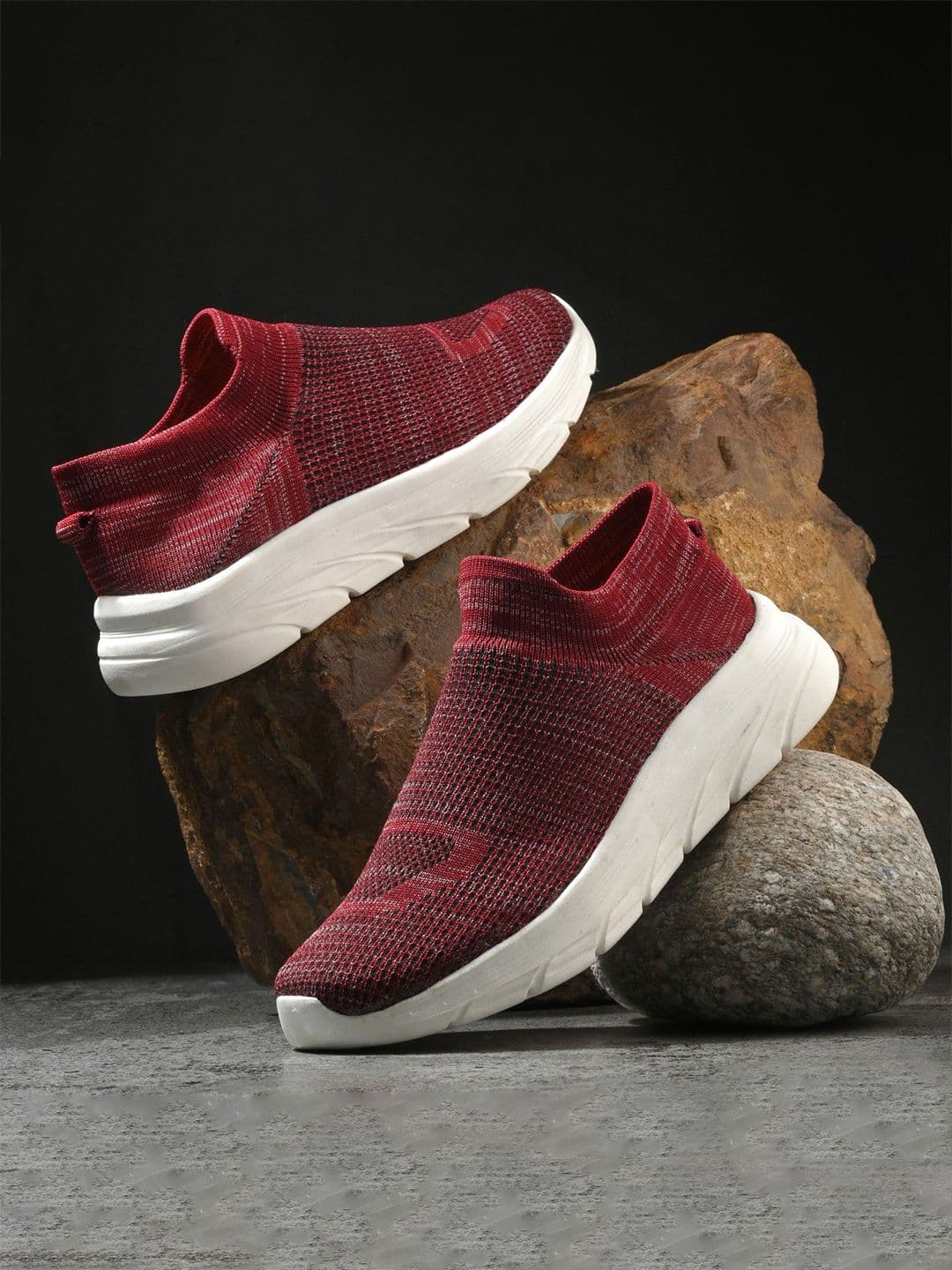 KRAASA Trail Brown Mesh Slip-On Walking Shoes - view 1