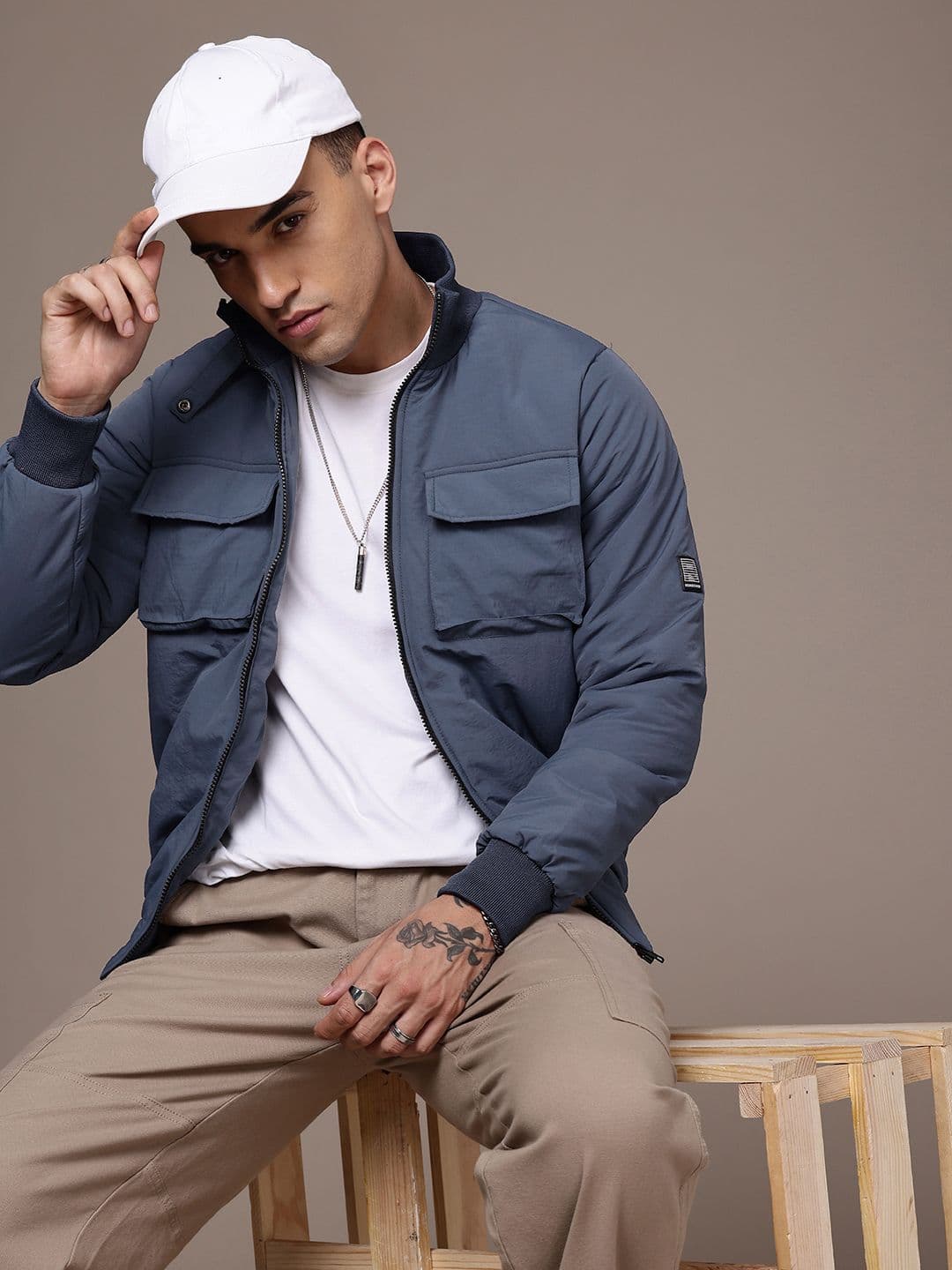The Roadster Life Co. Mock Collar Long Sleeves Bomber Jacket - view 1