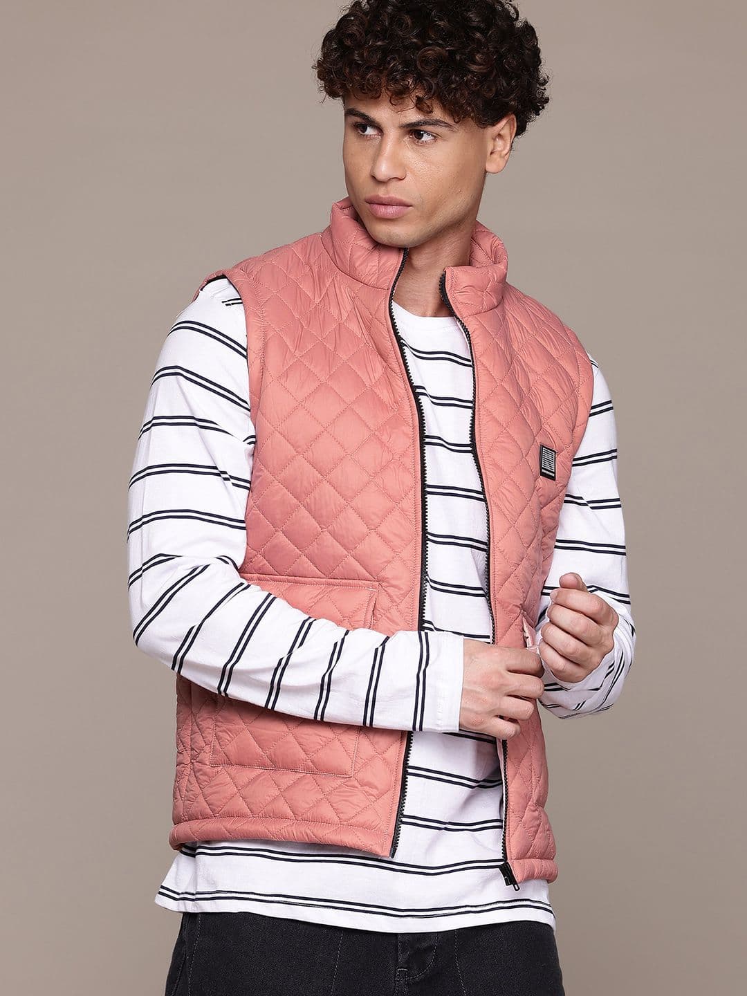 The Roadster Lifestyle Co. Mock Collar Quilted Jacket - view 1