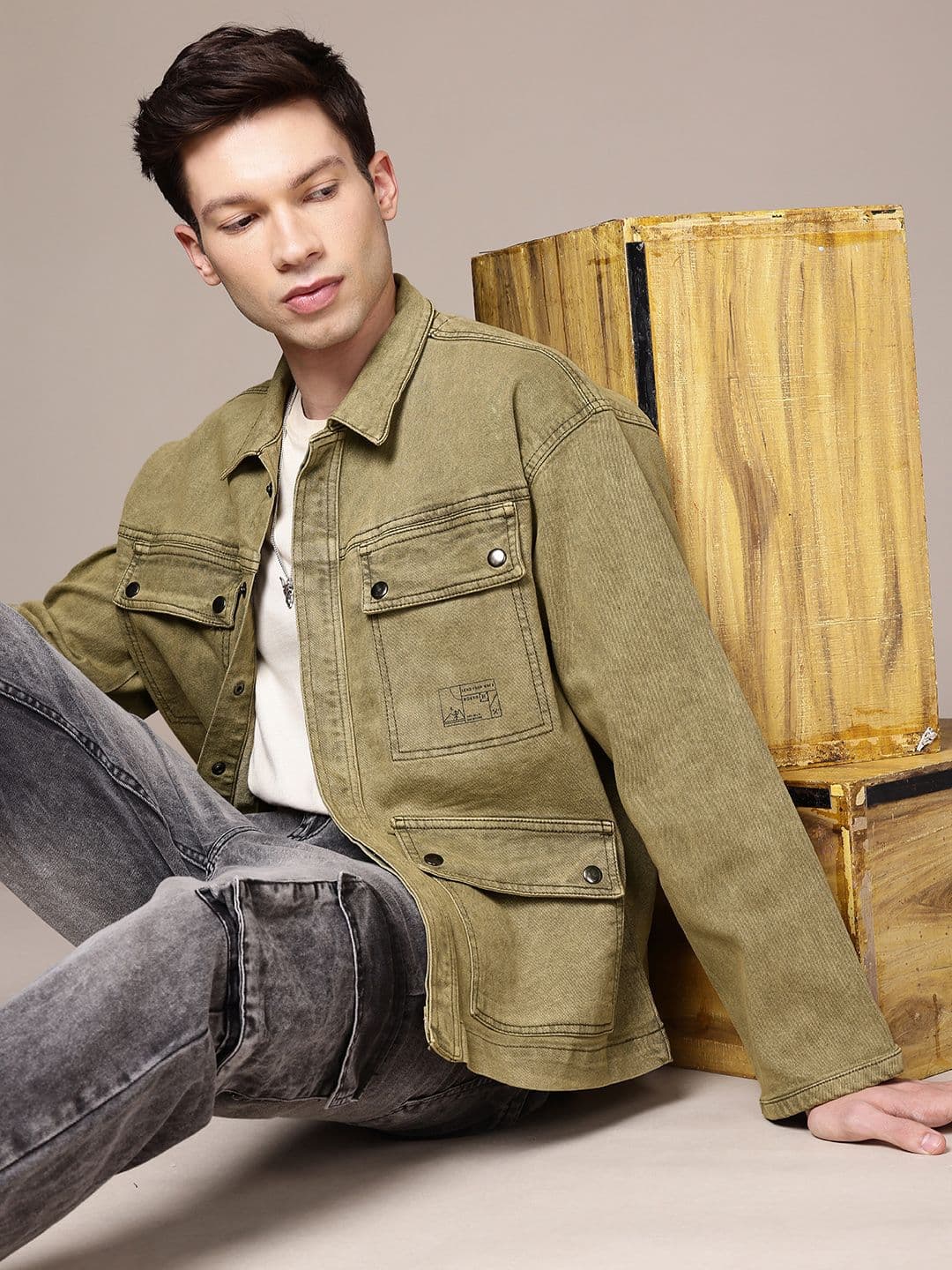 The Roadster Life Co. Pure Cotton Relaxed Fit Denim Jacket - view 1