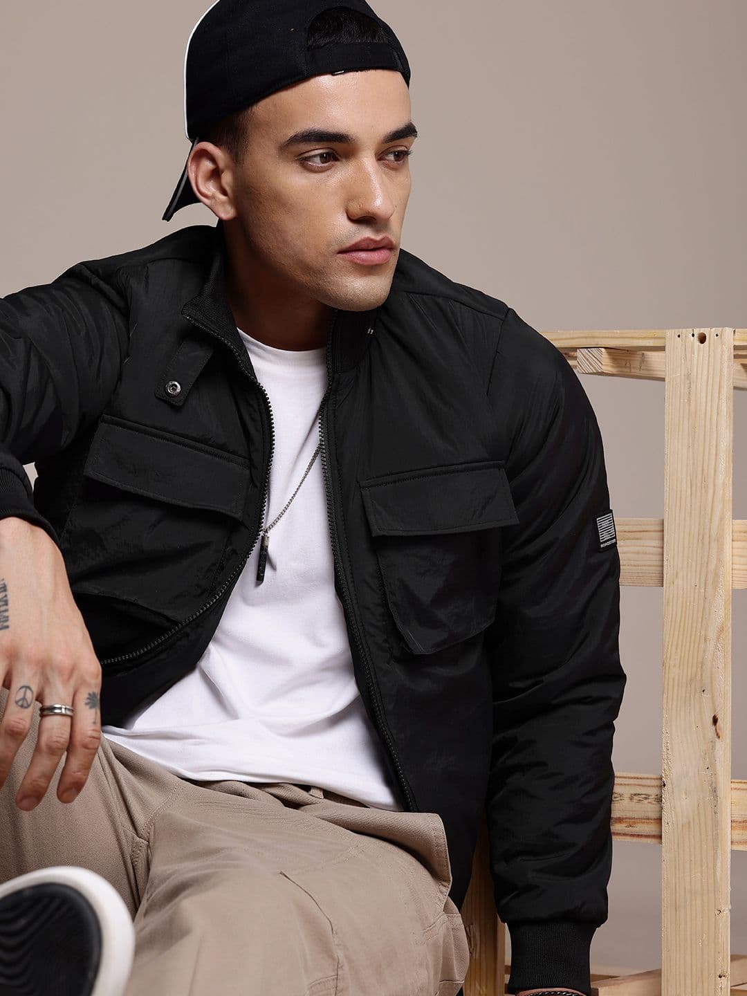 The Roadster Life Co. Mock Collar Long Sleeves Bomber Jacket - view 1