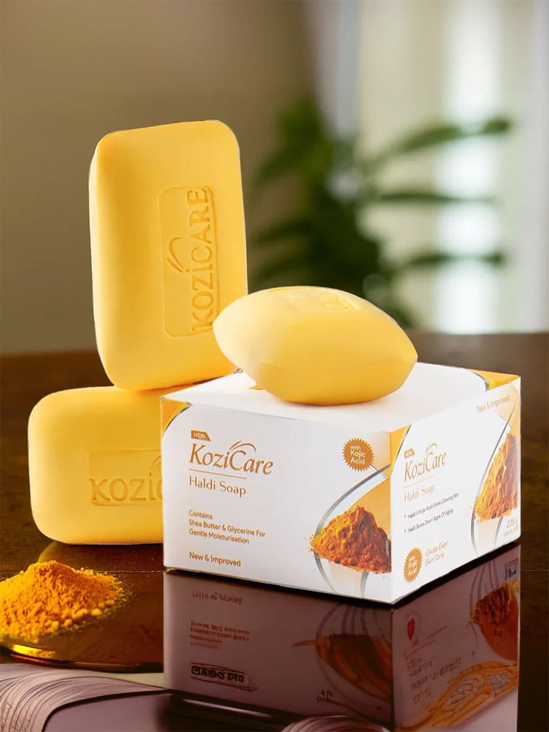 KOZICARE Set Of 3 Haldi Soap With Shea Butter & Glycerin - 75g Each - view 1