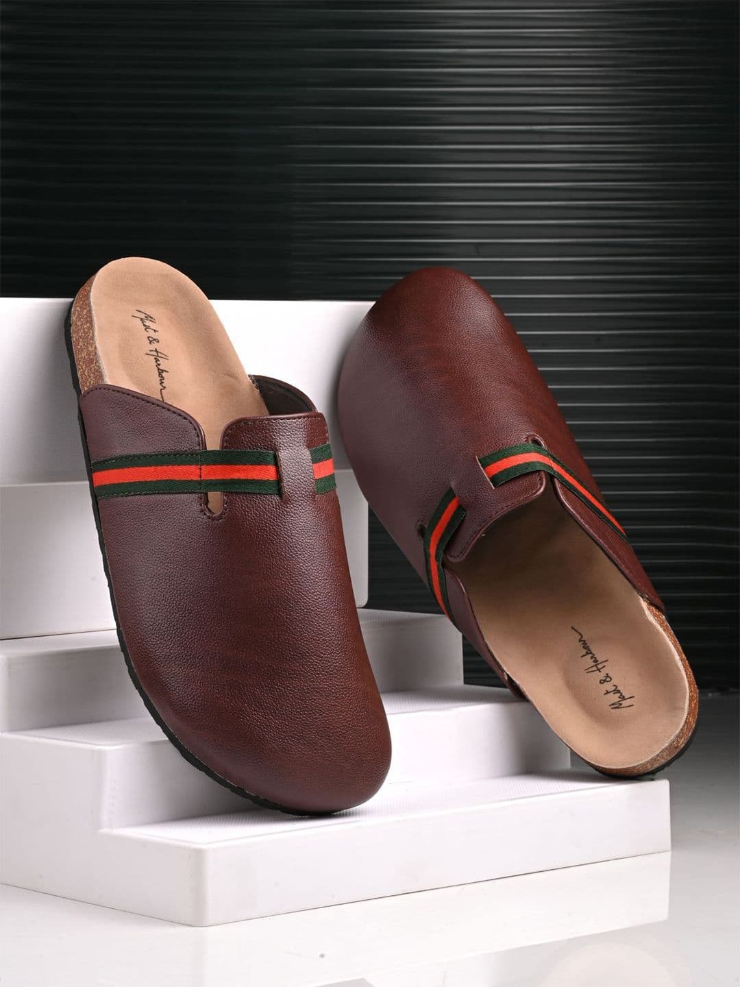Mast & Harbour Borwn & Black Comfort Sandals - view 1
