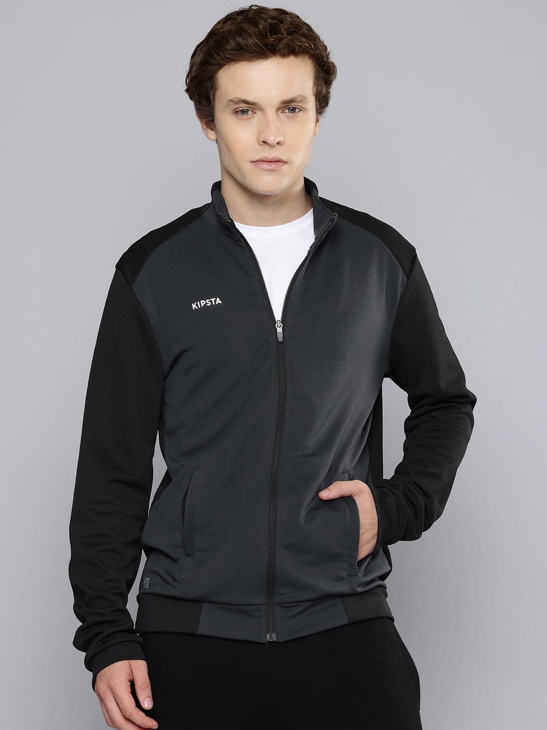 Decathlon KIPSTA - Men Black Essential Sport Tracksuit Jacket