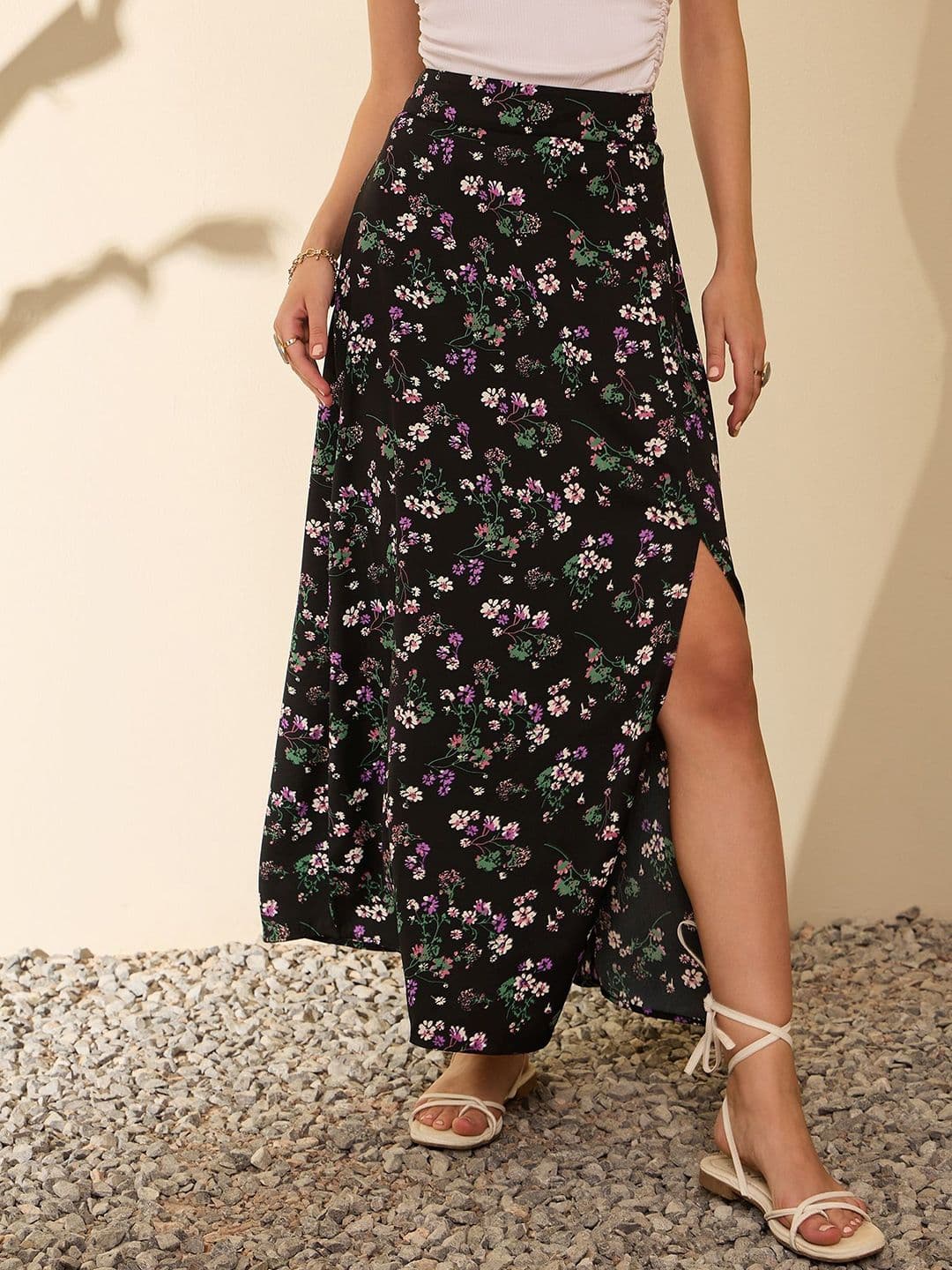 Berrylush Women Floral Printed A-line Maxi Skirt - view 1