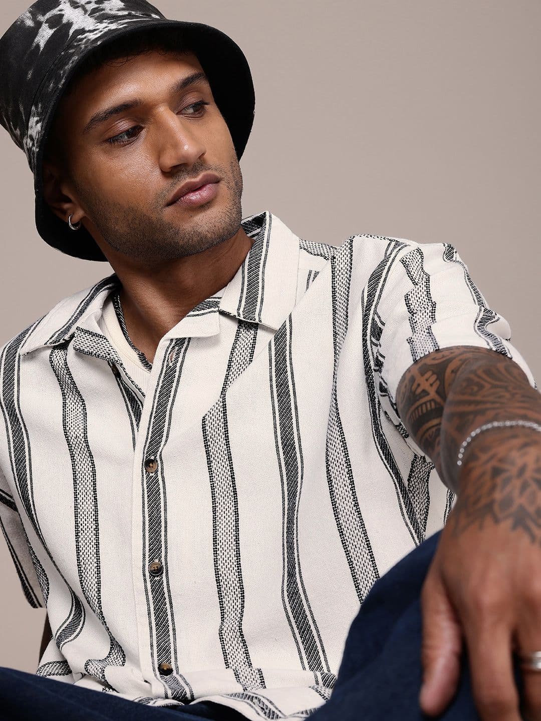 Roadster Men Striped Oversized Casual Shirt - view 1