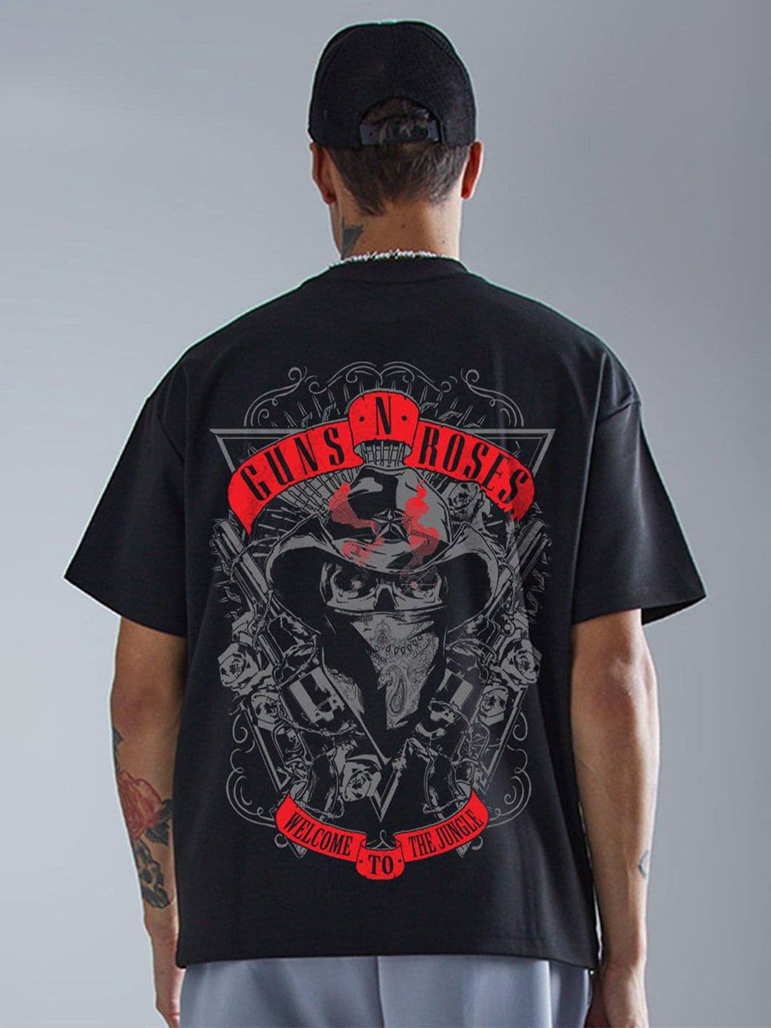 PRONK Men Graphic Printed Round Neck Oversized T-shirt - view 1