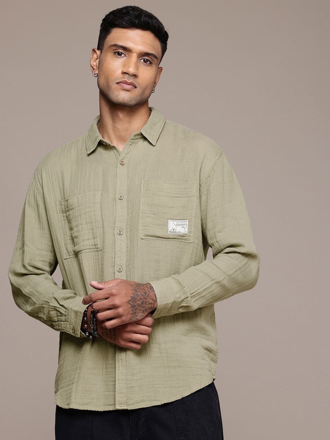 Roadster Men Relaxed Fit Pure Cotton Casual Shirt - view 1