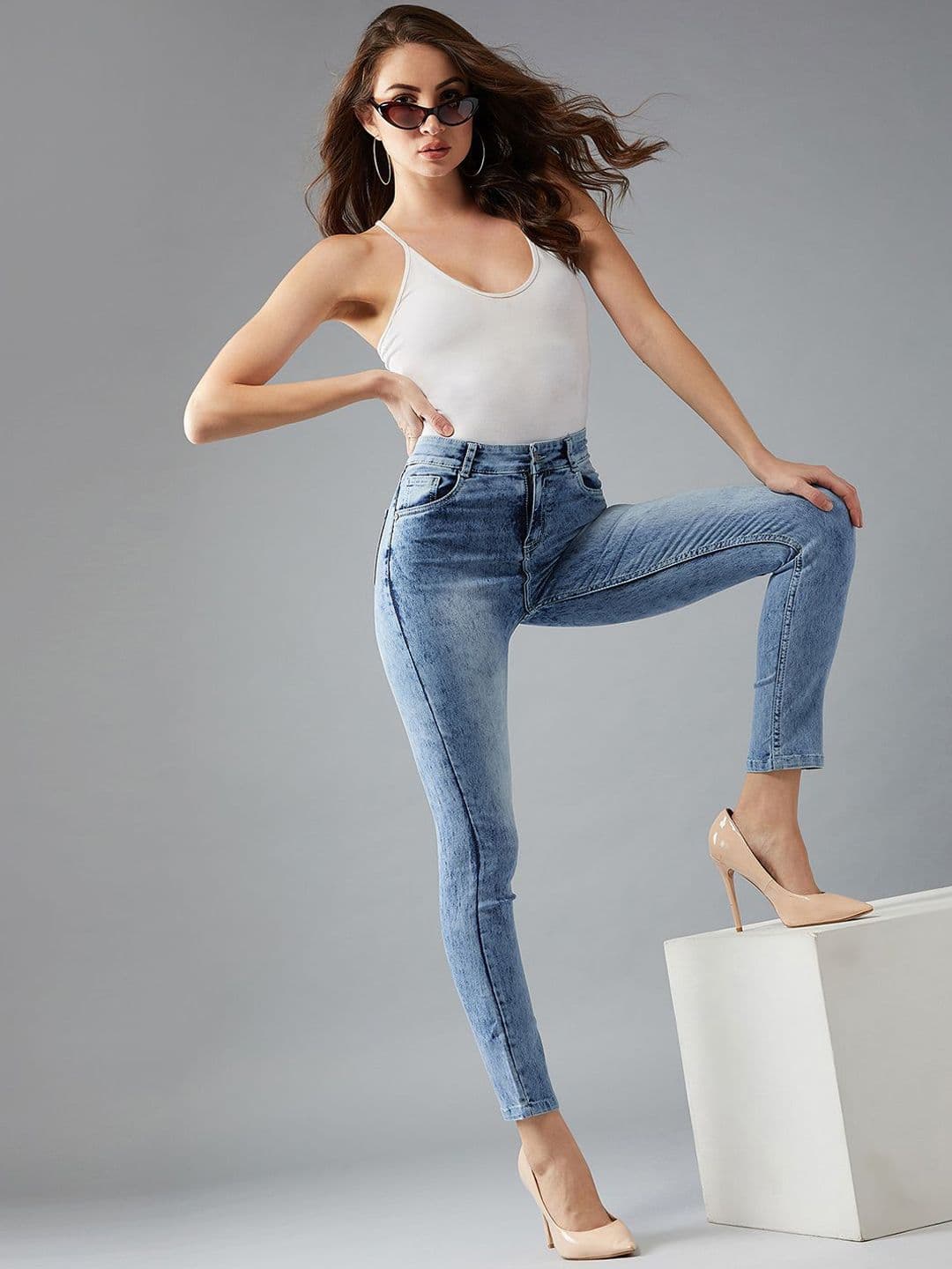 DOLCE CRUDO Women Slim Fit High-Rise Stretchable Jeans - view 1