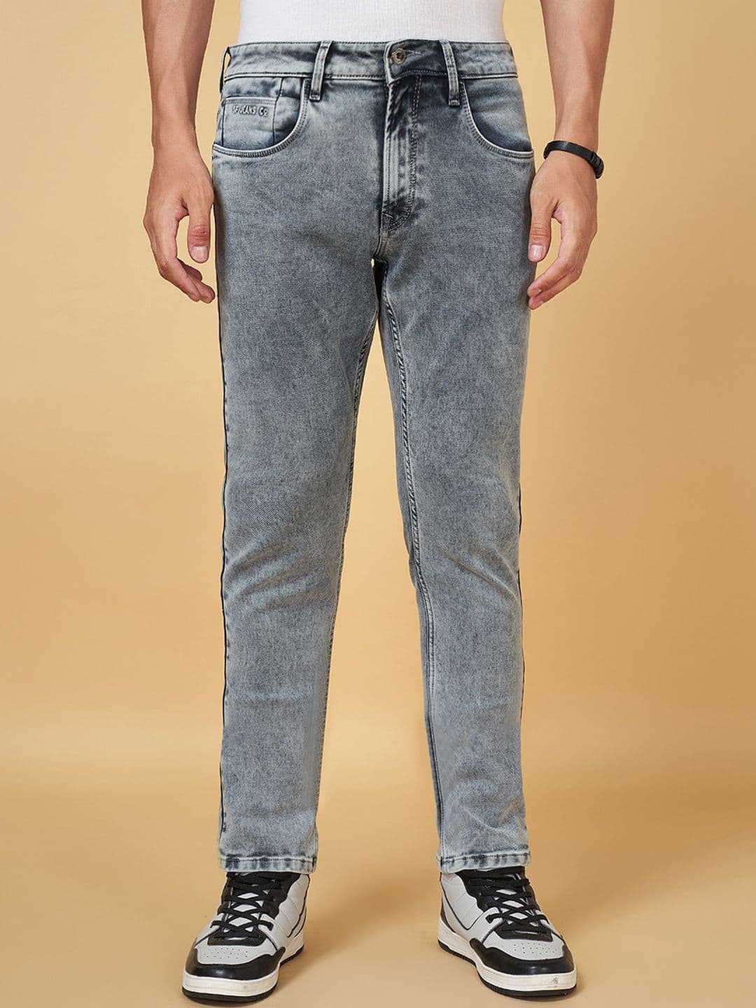 SF JEANS by Pantaloons Men Skinny Fit Heavy Fade Jeans - view 1