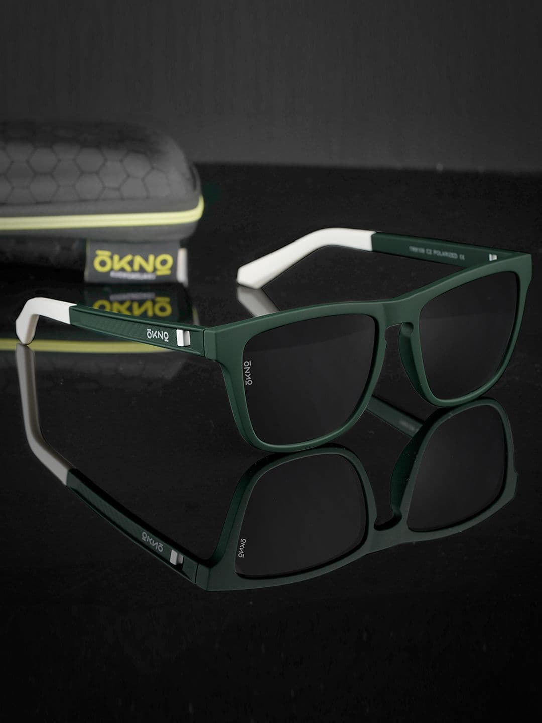 OKNO Polarised and UV Protected Lens Unisex Black Square Sunglasses - view 1