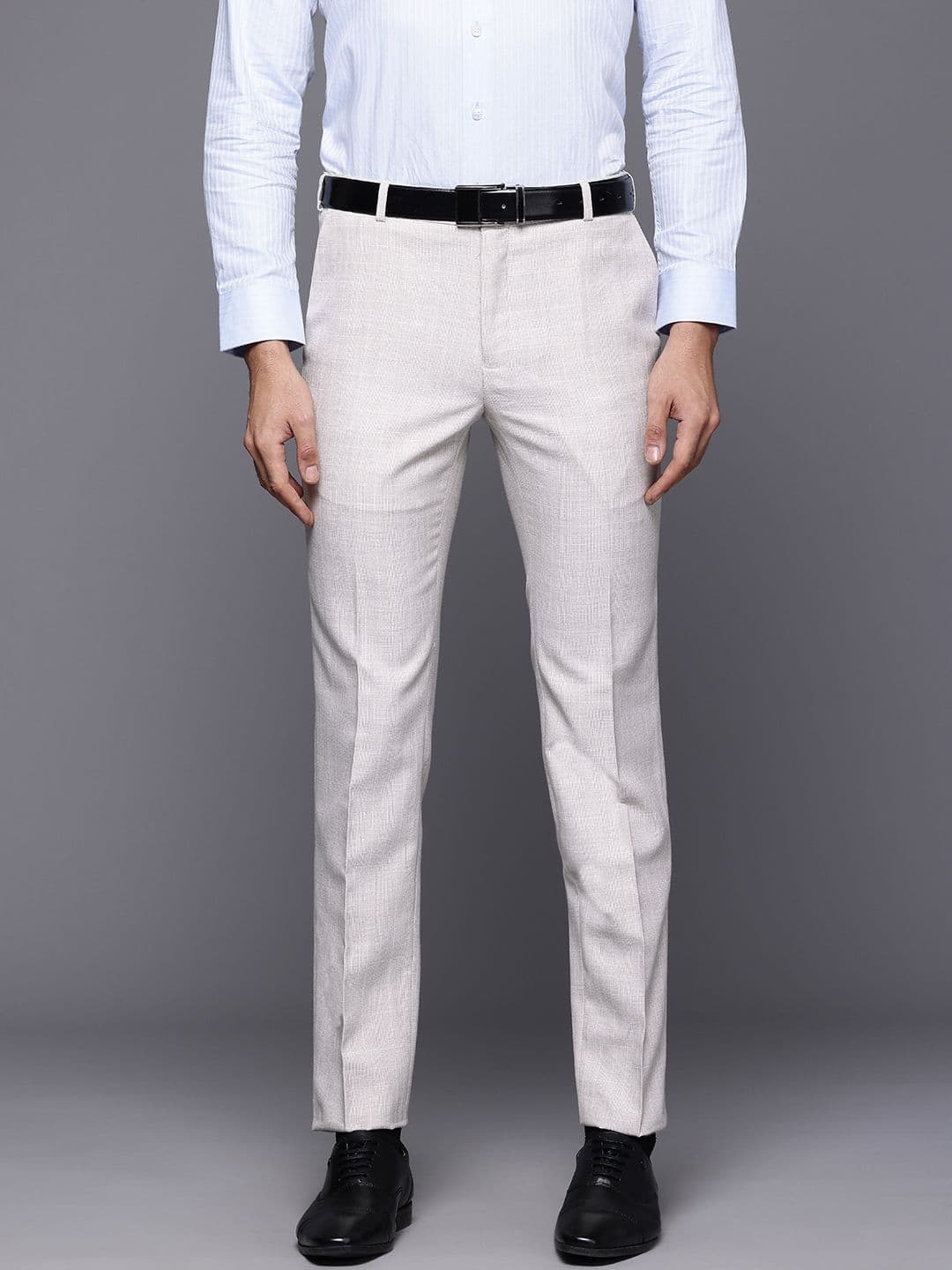 Raymond Men Checked Slim Fit Formal Trousers - view 1
