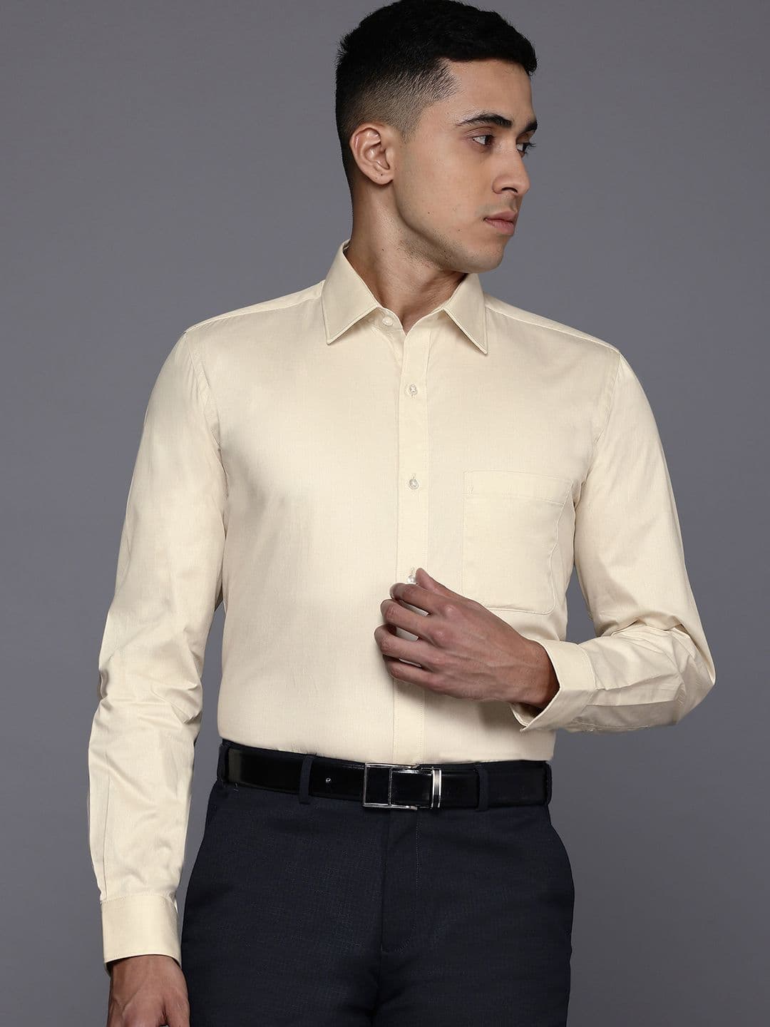 Raymond Slim Fit Pure Cotton Formal Shirt - view 1