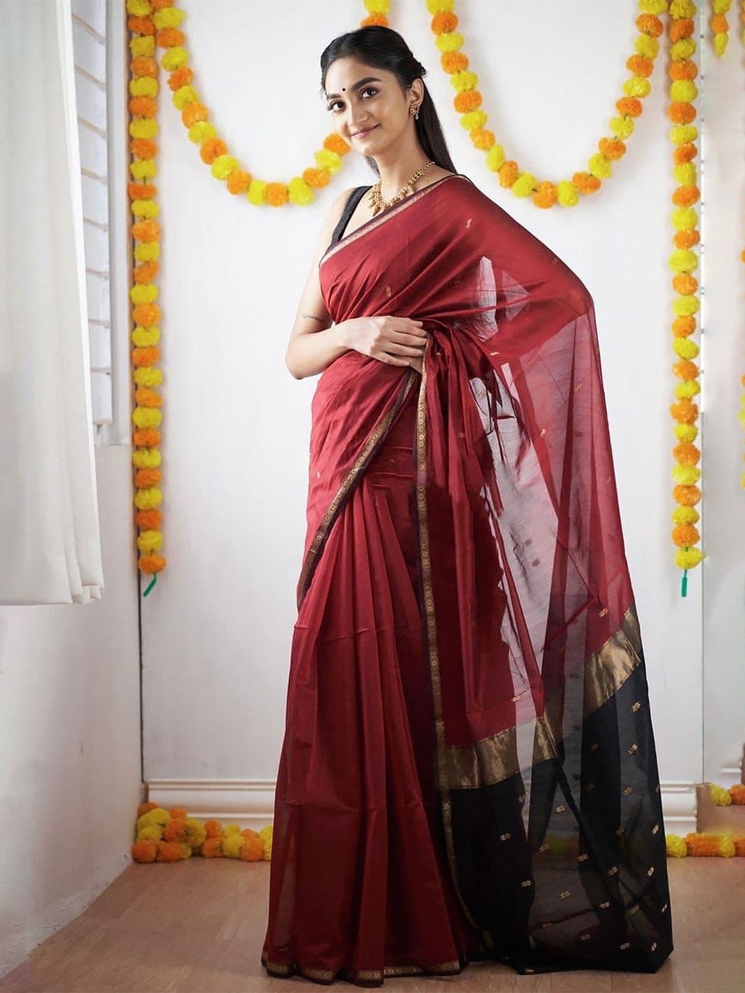 KALINI Woven Design Zari Silk Blend Designer Banarasi Saree - view 1