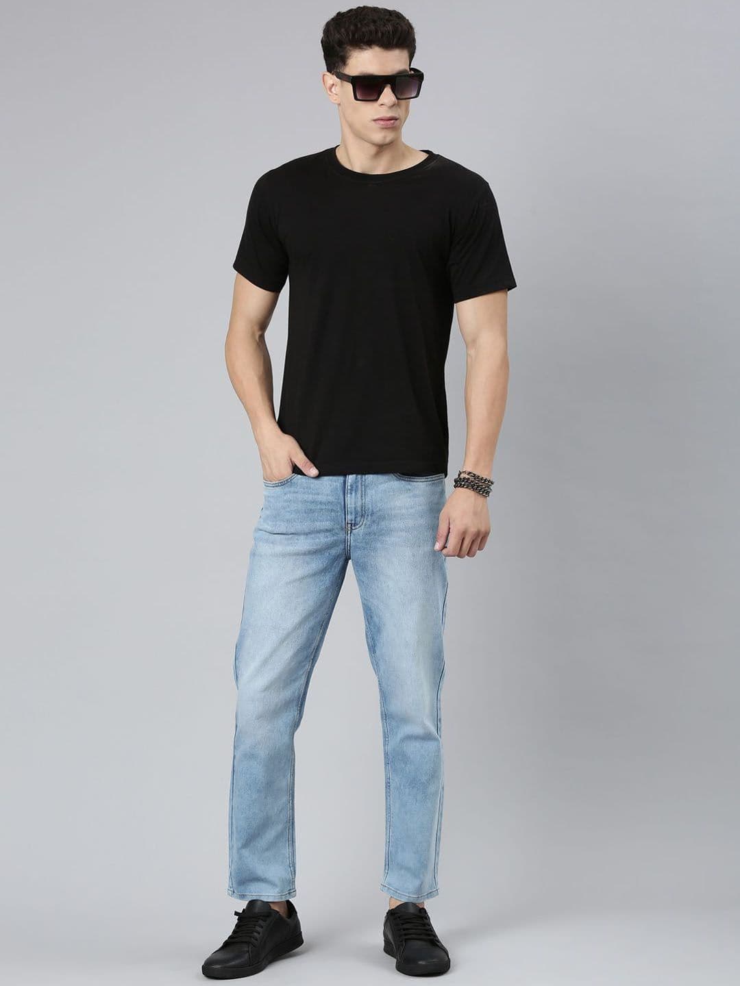 Mast & Harbour Men Relaxed Fit Heavy Fade Stretchable Jeans - view 1