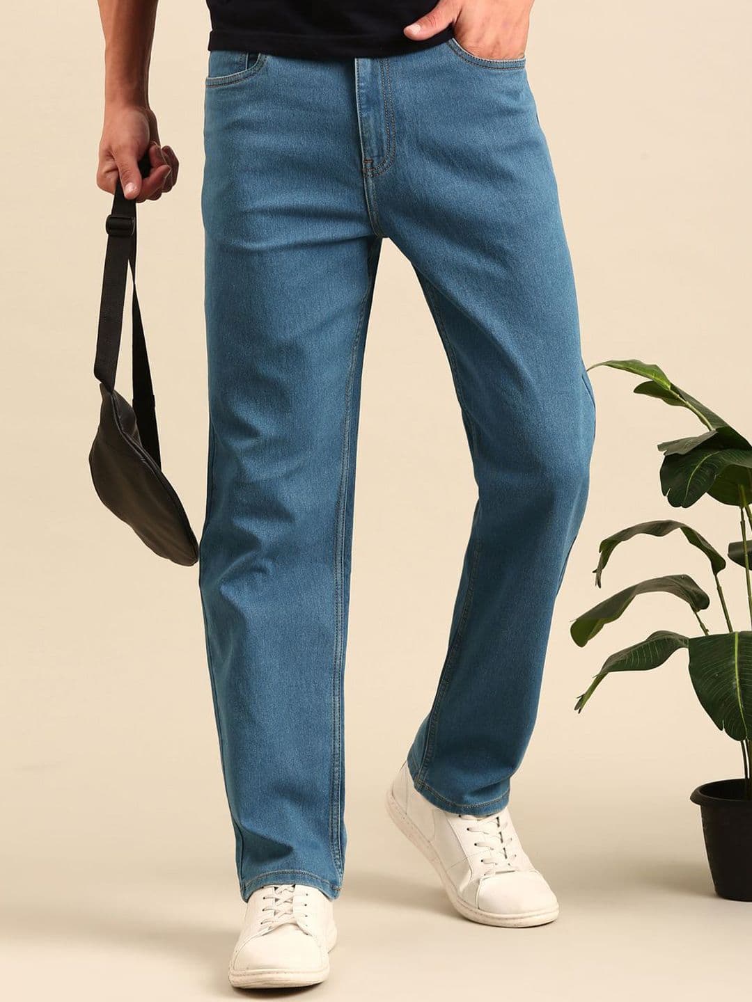 Mast & Harbour Men Straight Fit Stretchable Jeans - view 1