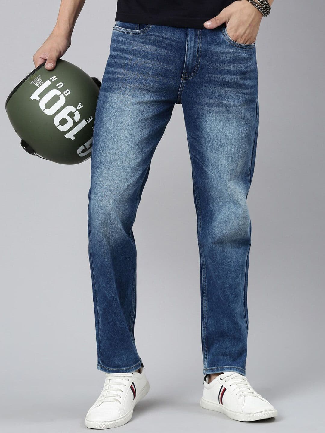 The Roadster Lifestyle Co Relaxed Fit Stretchable Jeans - view 1