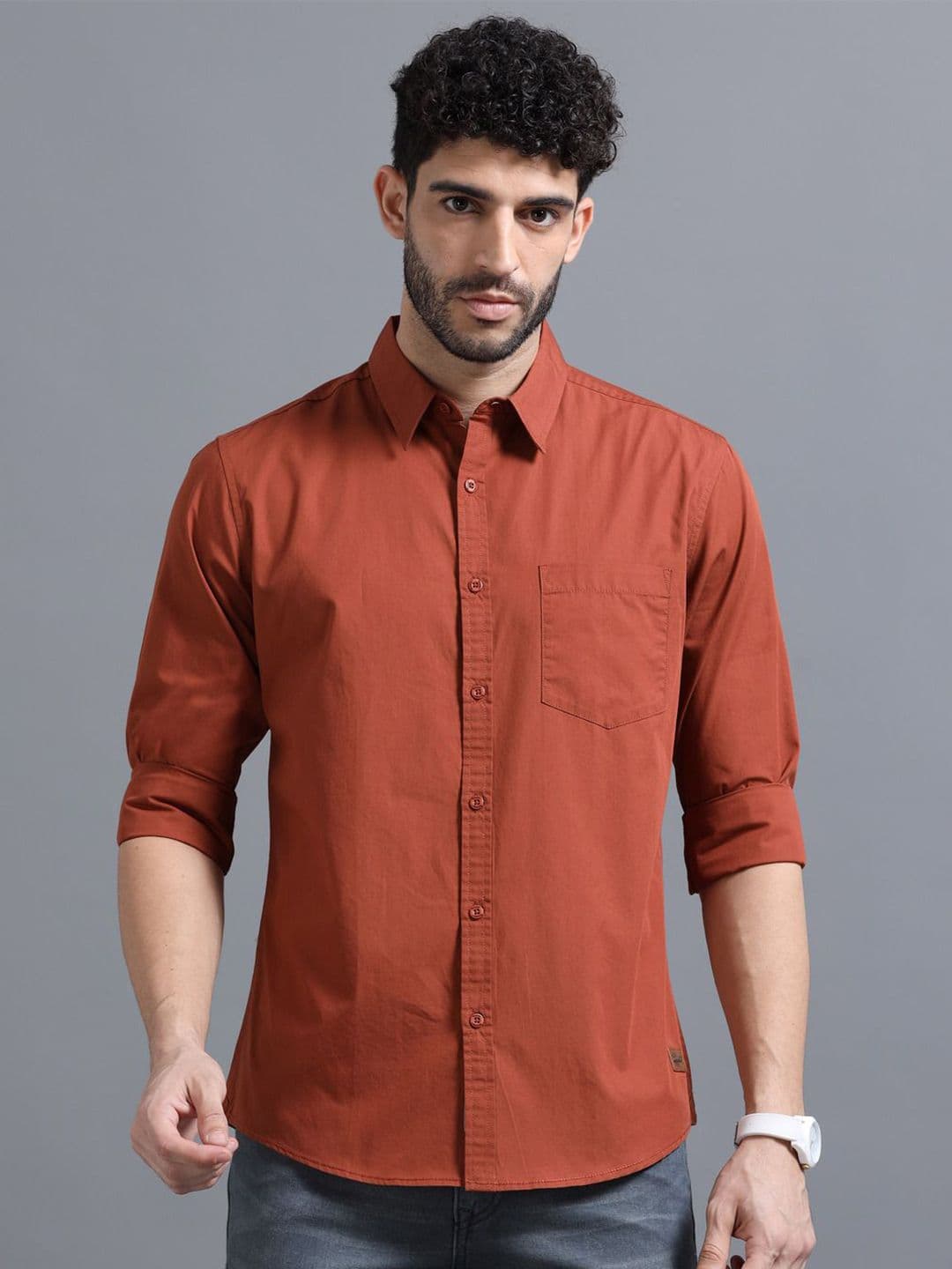 The Roadster Lifestyle Co Cotton Full Sleeve Shirts