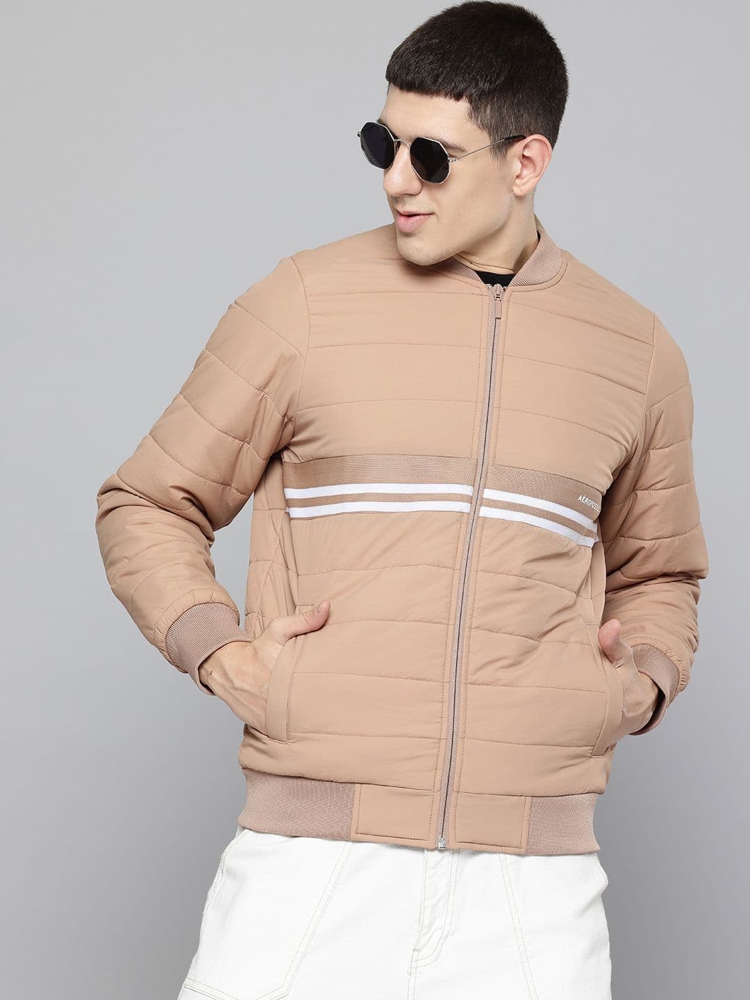 Aeropostale Mock Collar Padded Jacket - view 1