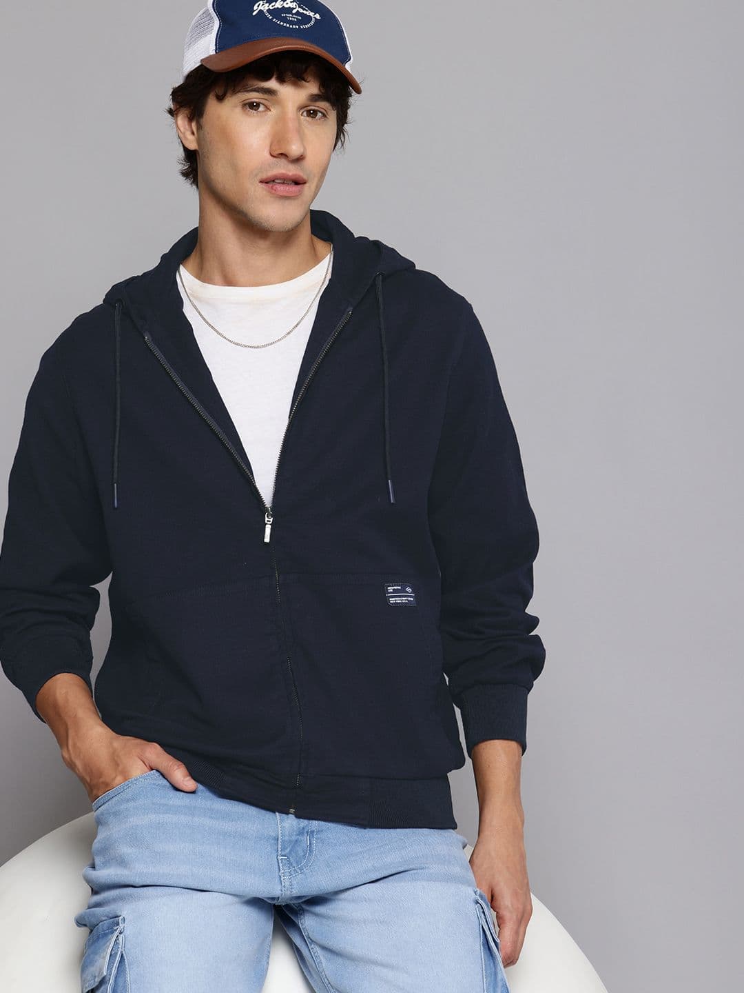 Aeropostale Self Design Hooded Bomber Jacket - view 1