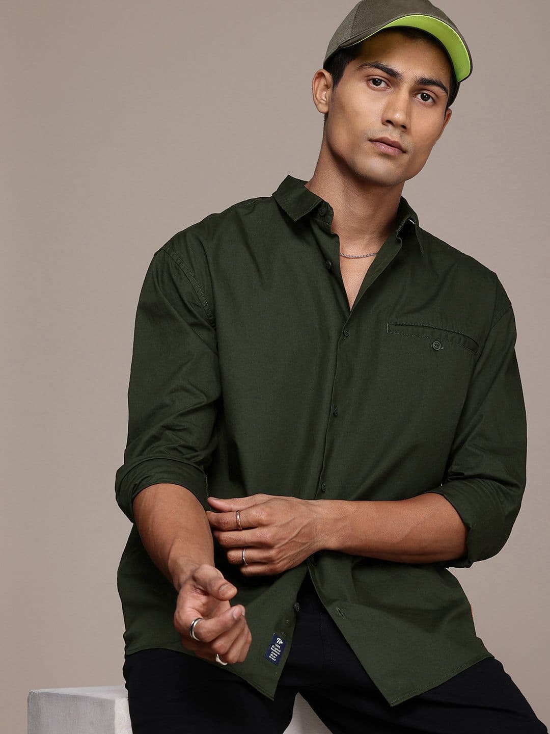 The Roadster Life Co. Relaxed Fit Drop-Shoulder Sleeves Pure Cotton Casual Shirt - view 1