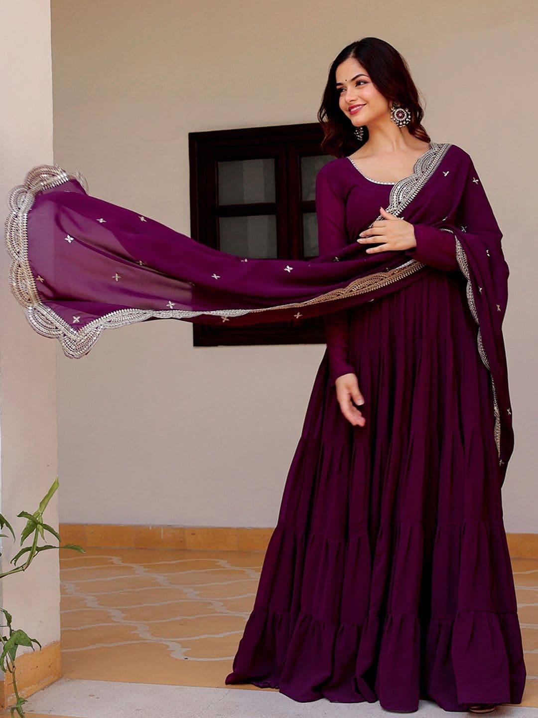 KALINI Women Regular Kurta with Trousers & With Dupatta - view 1