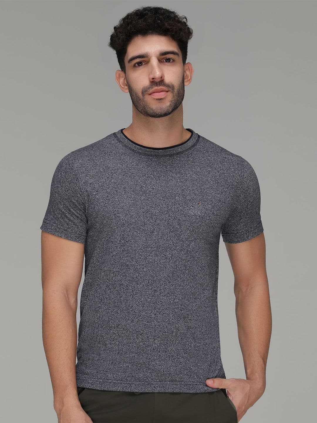SPORTO Men Everfresh Solid Round Neck T-shirt