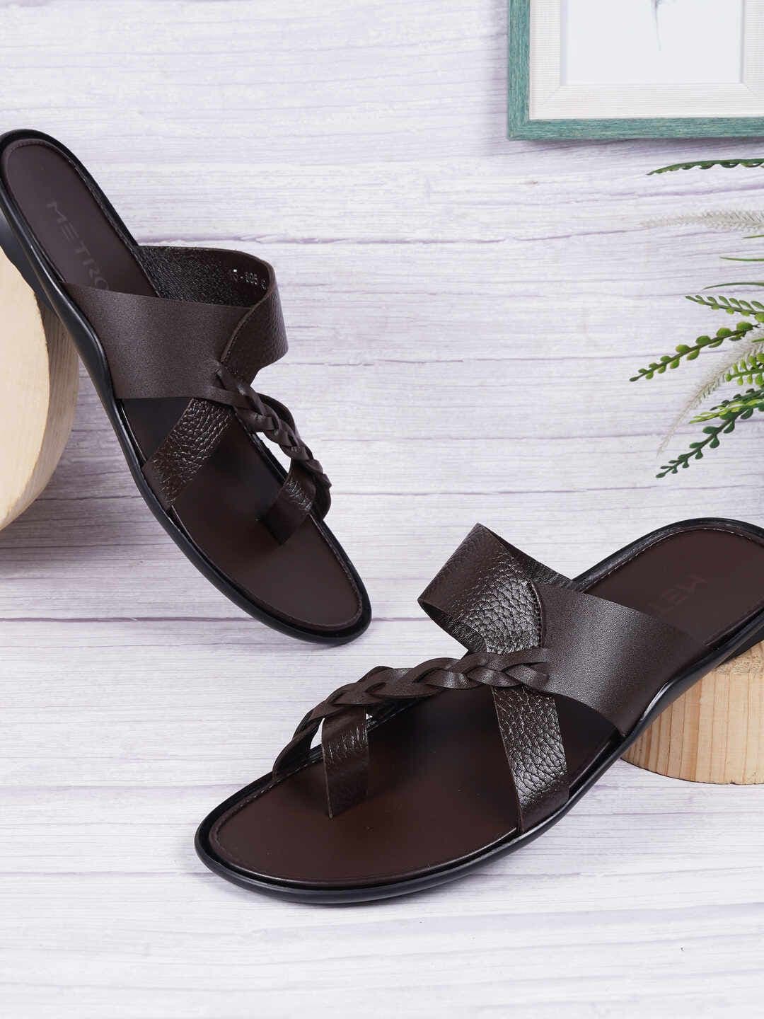 Metro Men Leather Comfort Sandals - view 1