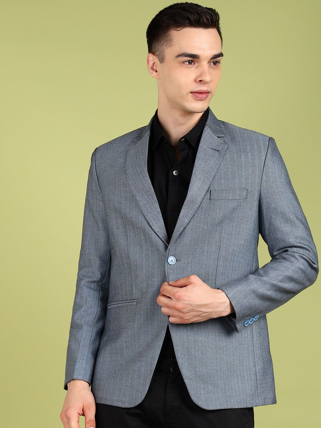 FUBAR Notched Lapel Collar Single Breasted Formal Blazer - view 1