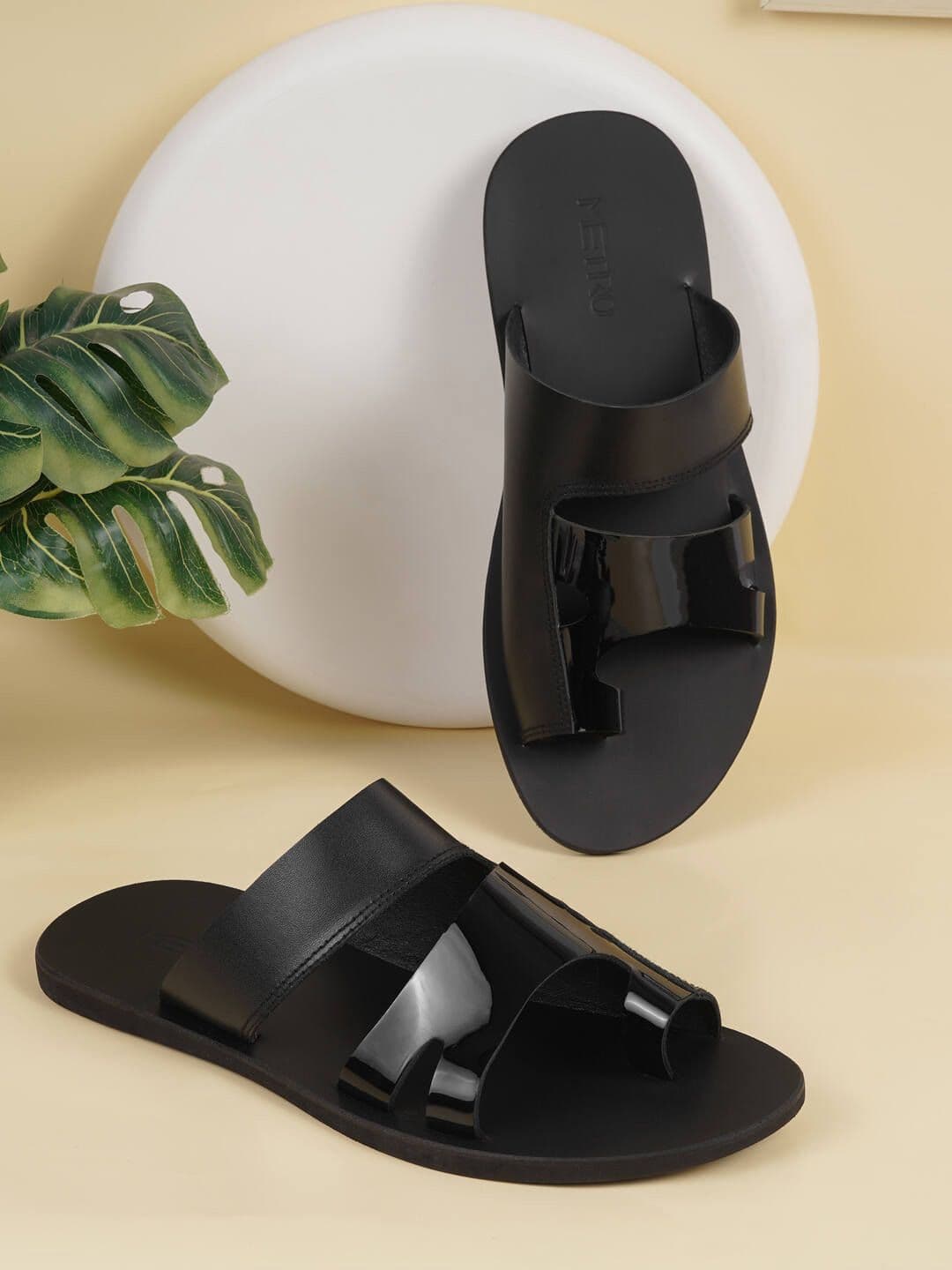 Metro Men Leather Slip On Comfort Sandals - view 1