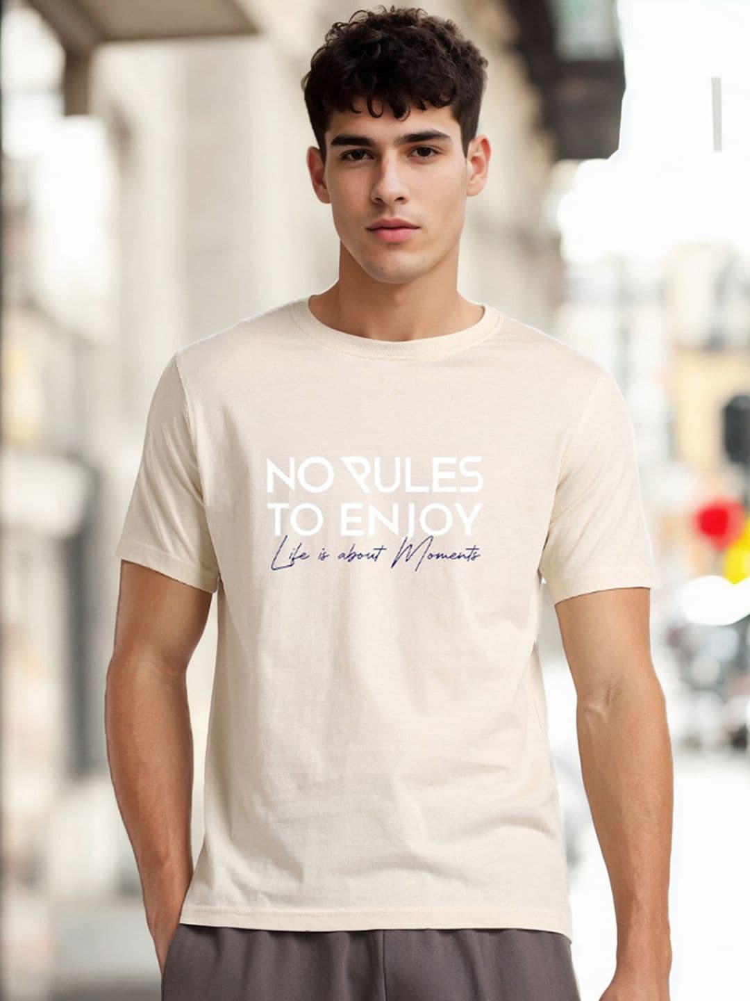 NOBERO Men Graphic Printed Pure Cotton T-shirt - view 1