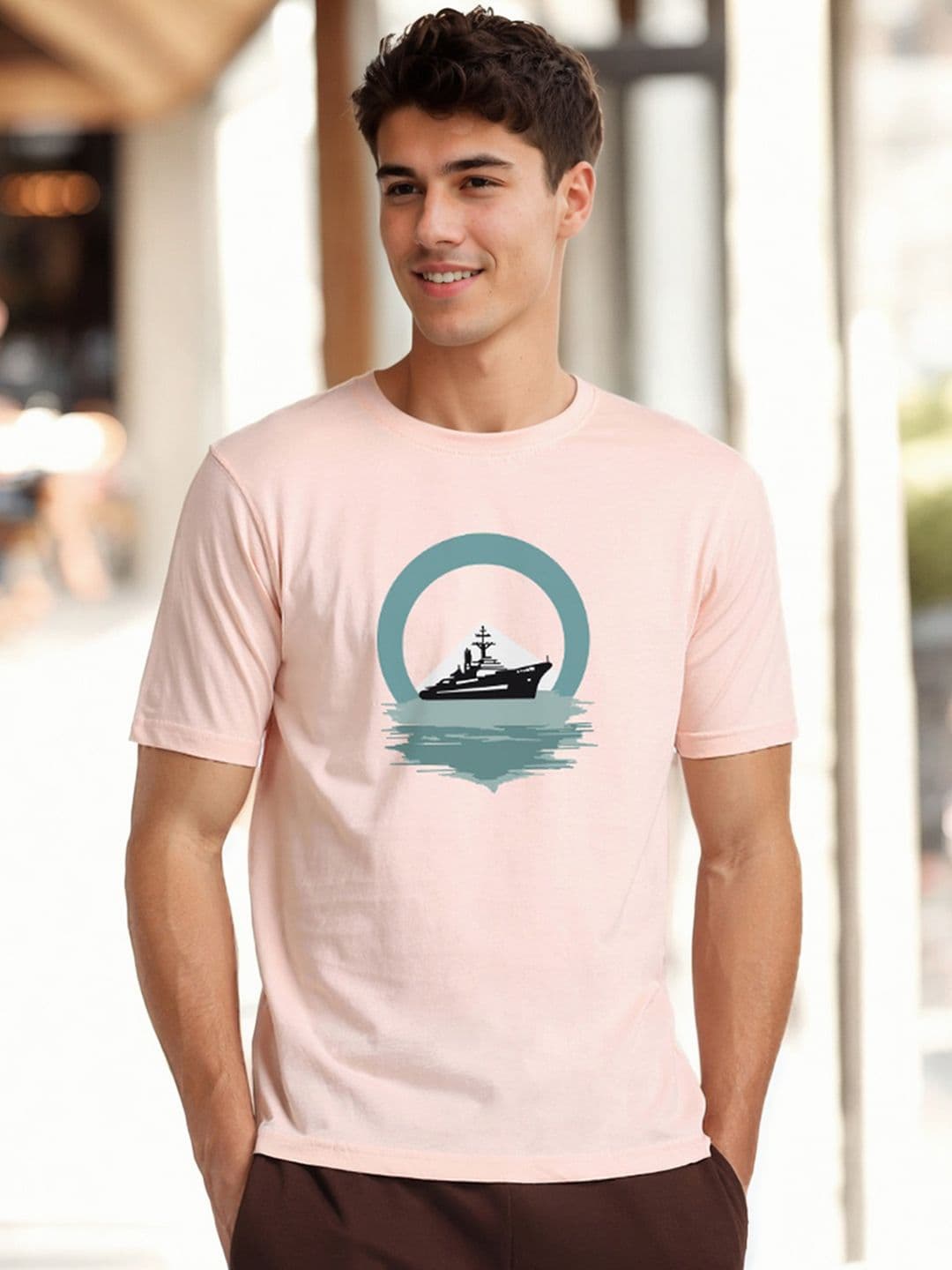 NOBERO Men Nautical Graphic Printed Pure Cotton T-shirt - view 1