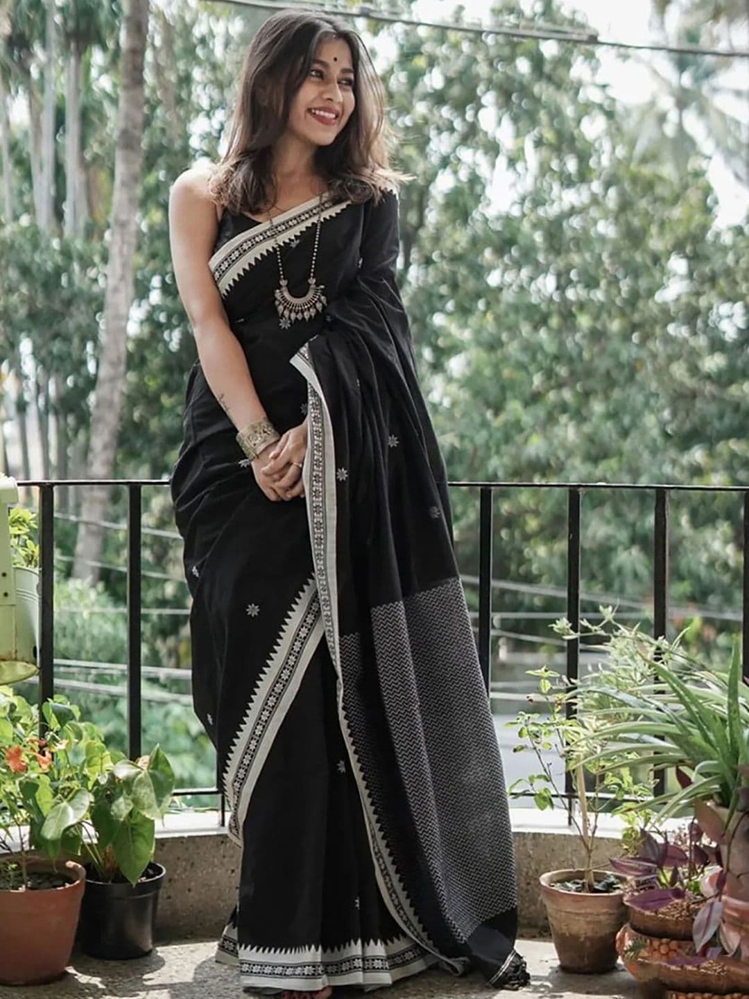 Aldwych Woven Design Zari Silk Cotton Banarasi Saree - view 1