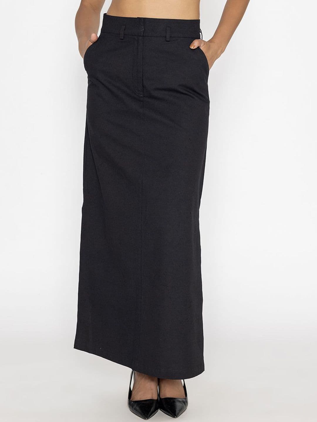 Contemponari Woven Straight Maxi Skirt - view 1