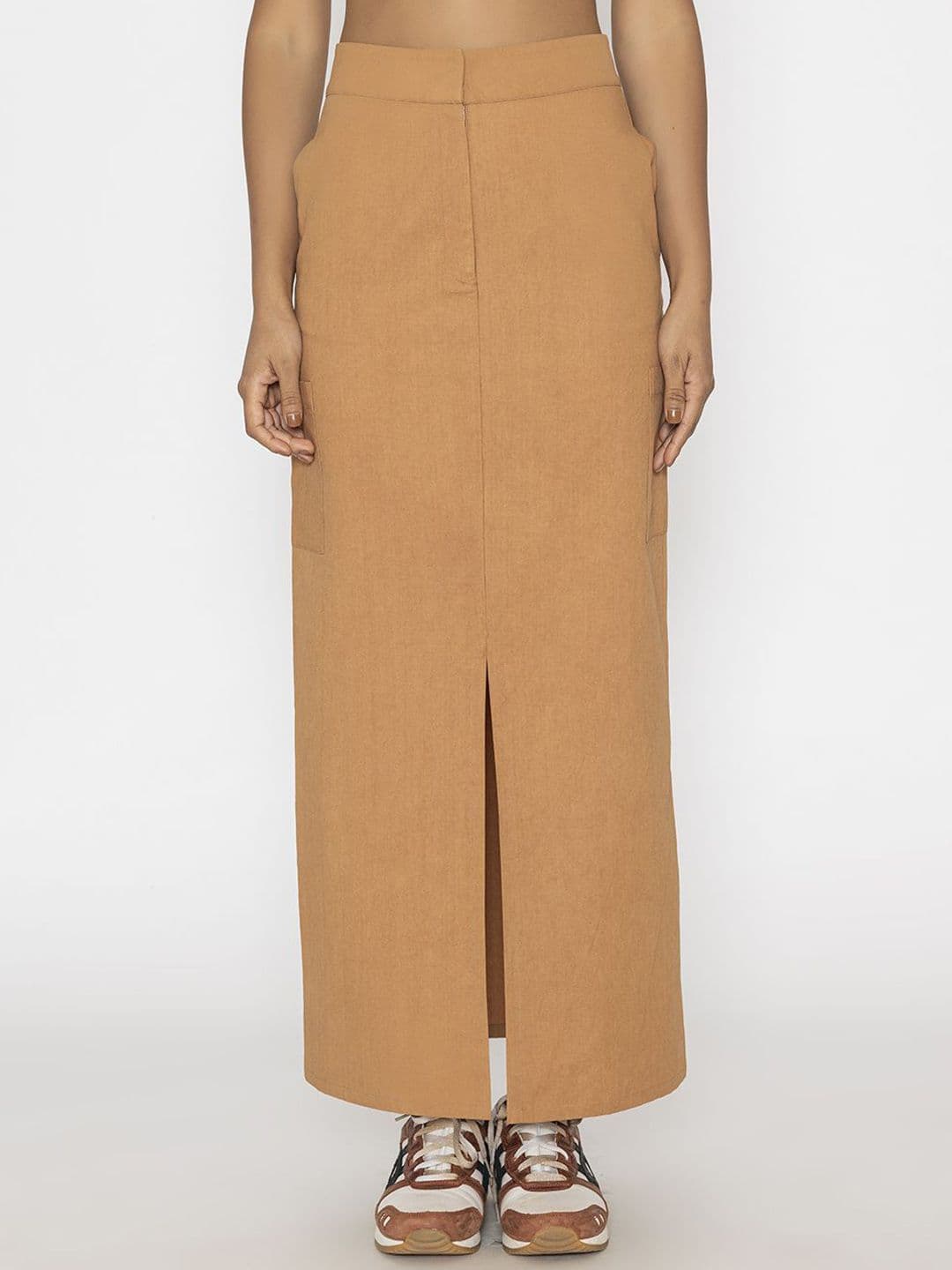Contemponari Woven Straight Maxi Skirt - view 1