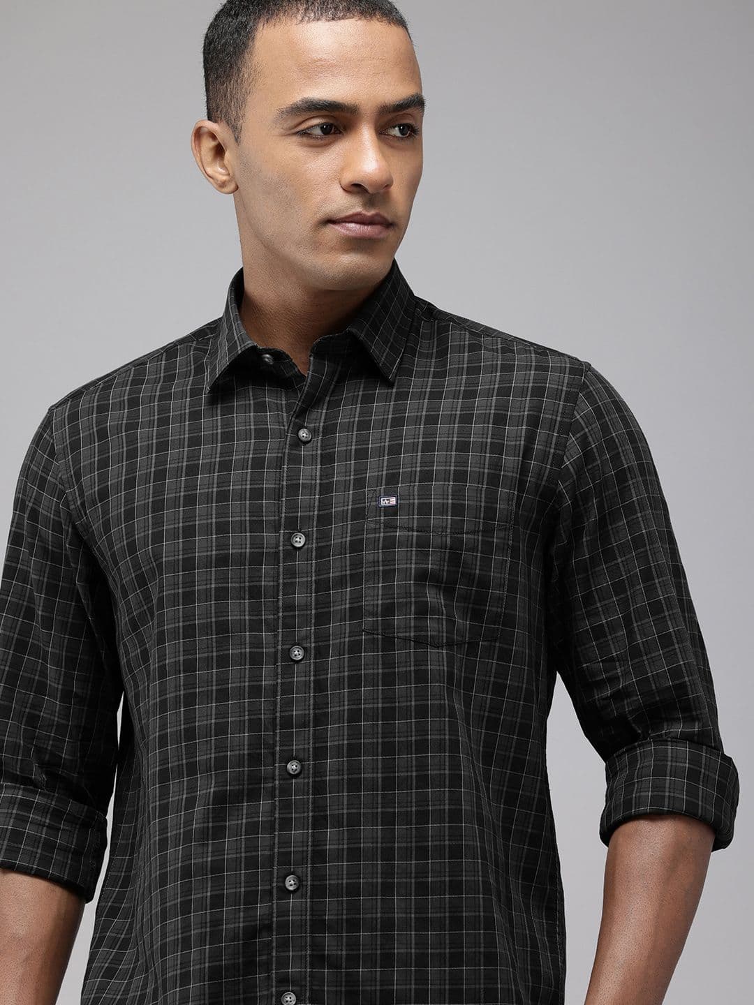 Arrow Sport Pure Cotton Manhattan Slim Fit Checked Casual Shirt - view 1