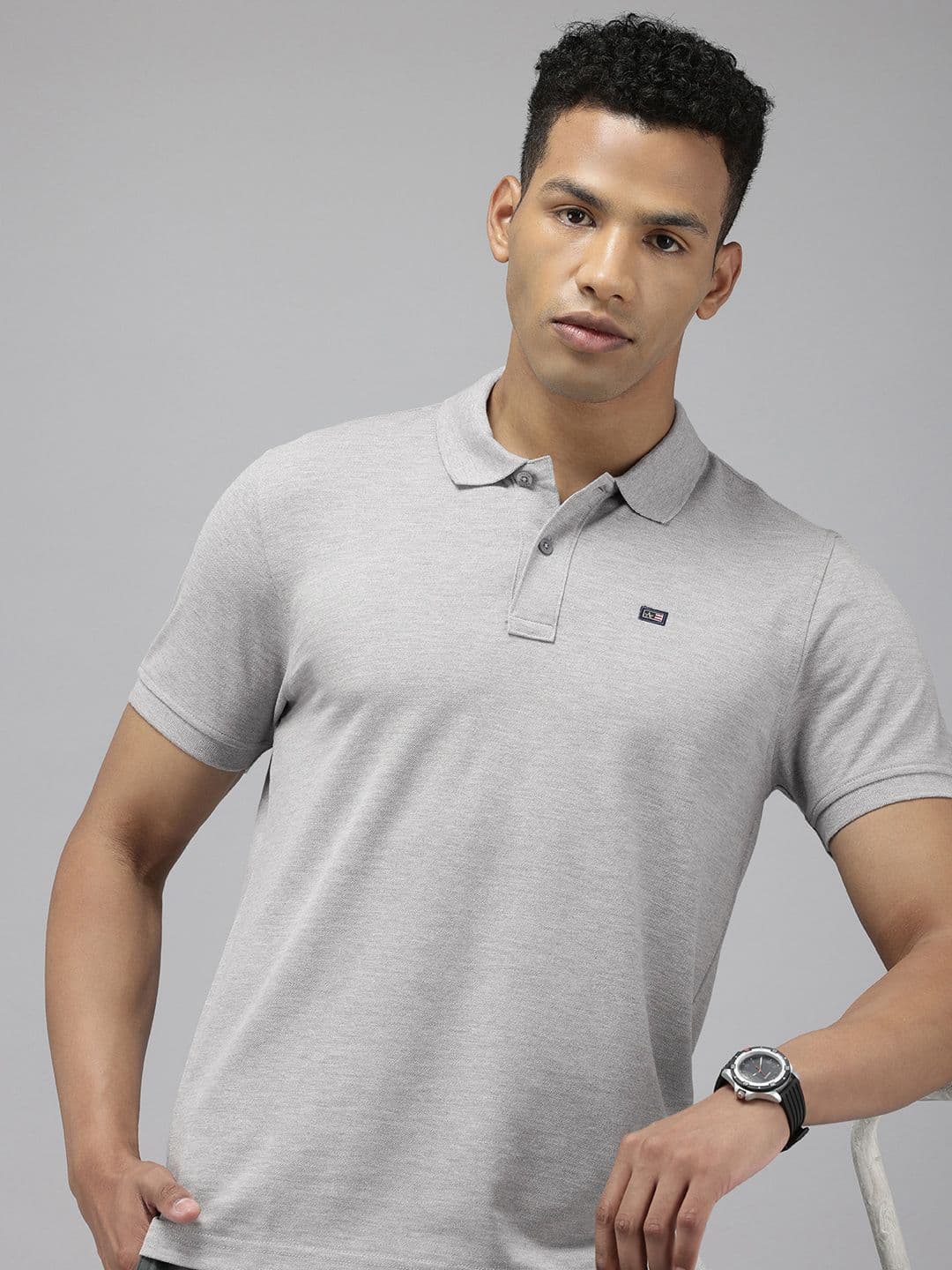 Arrow Sport Short Sleeves Polo Collar T-shirt - view 1