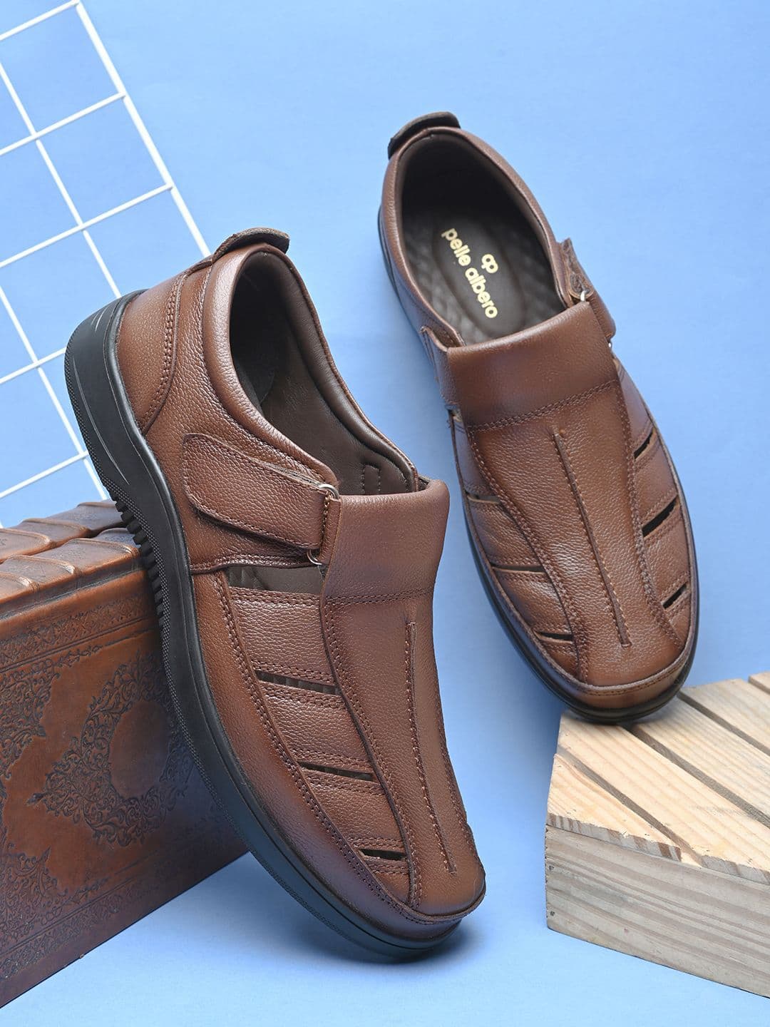 pelle albero Men Leather Shoe-Style Sandals - view 1