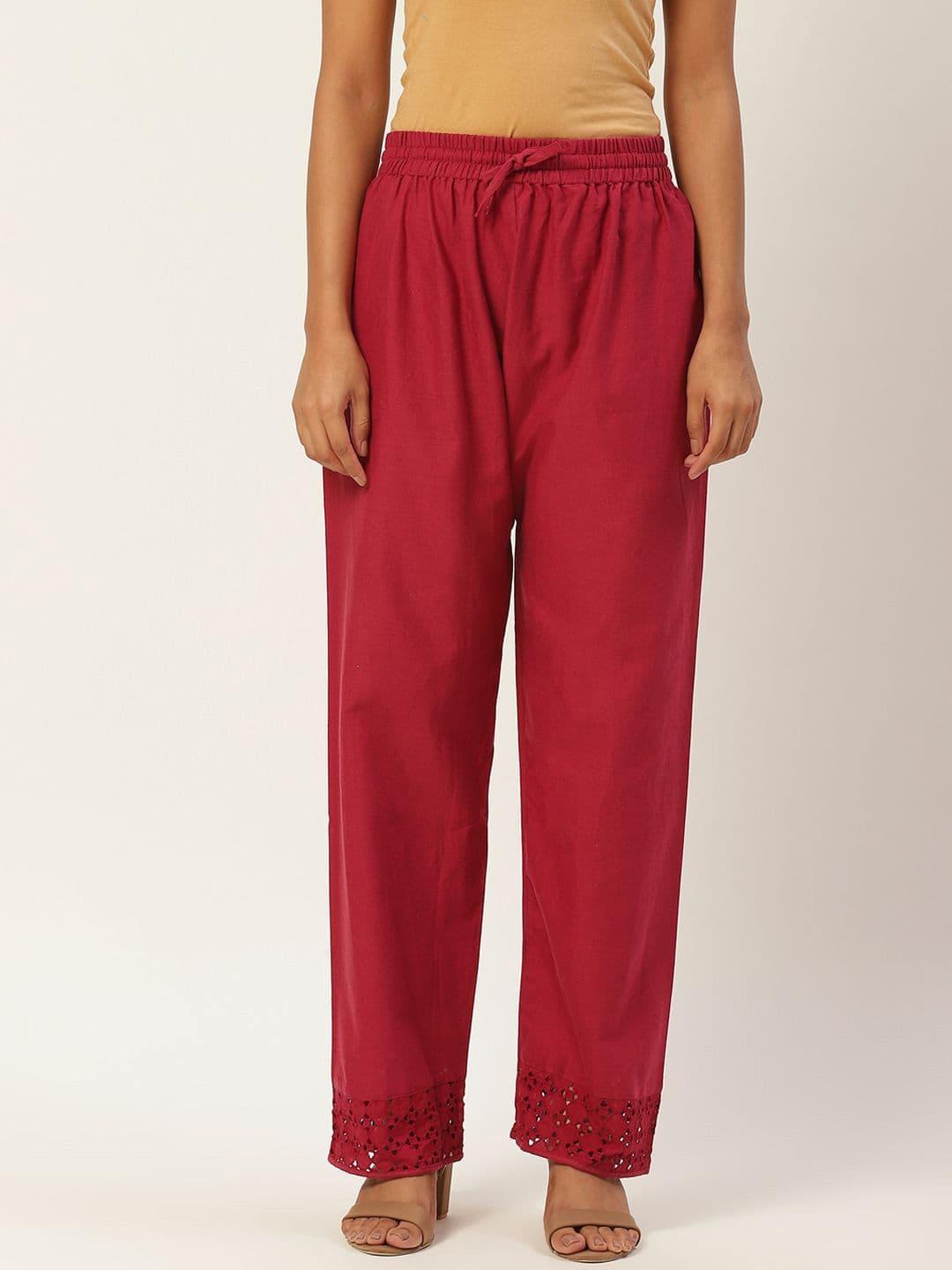 KALINI Women Lace Ethnic Palazzos - view 1