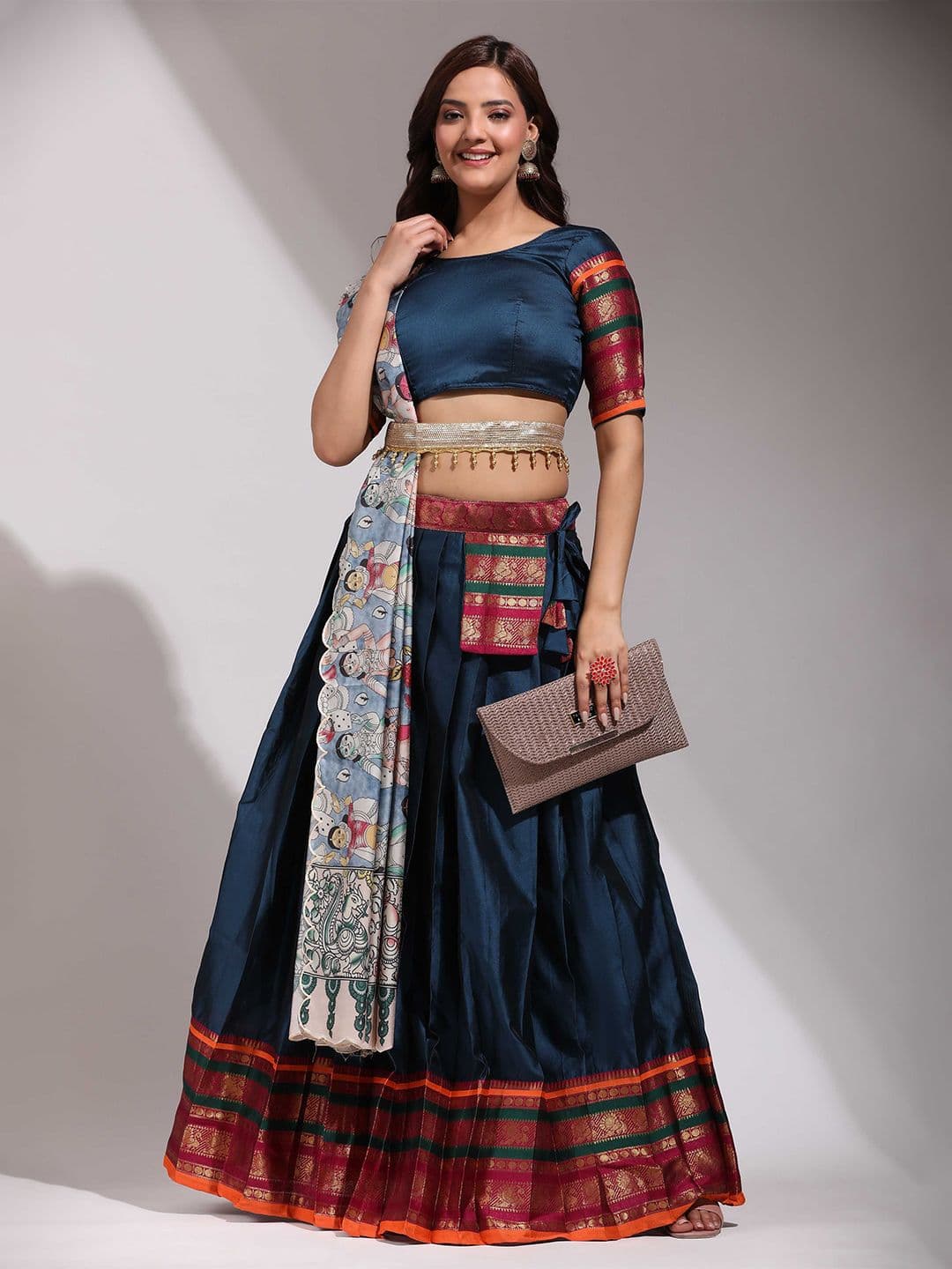 Fabcartz Semi-Stitched Lehenga & Unstitched Blouse With Dupatta - view 1