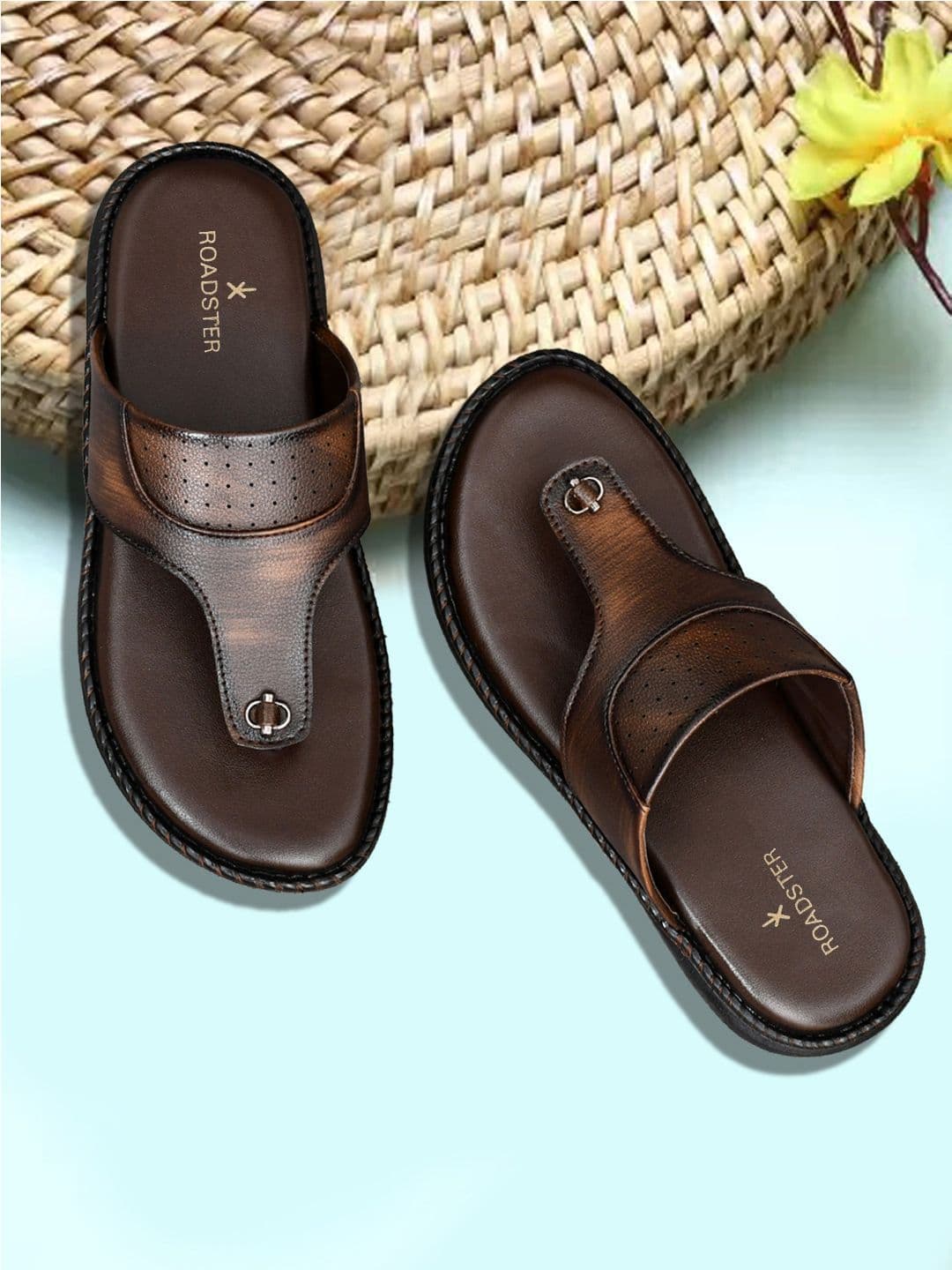 The Roadster Lifestyle Co. Men Brown Comfort Sandals - view 1