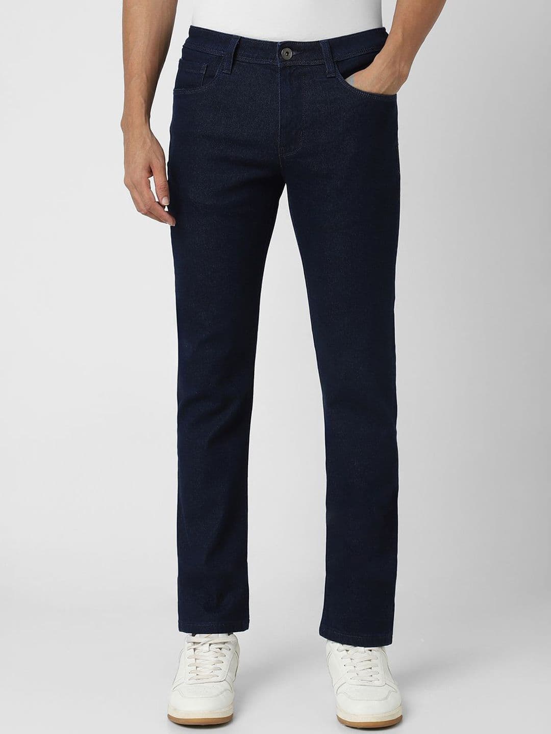 VAN HEUSEN DENIM LABS Men Slim Fit Mid-Rise Clean Look No Fade Jeans - view 1