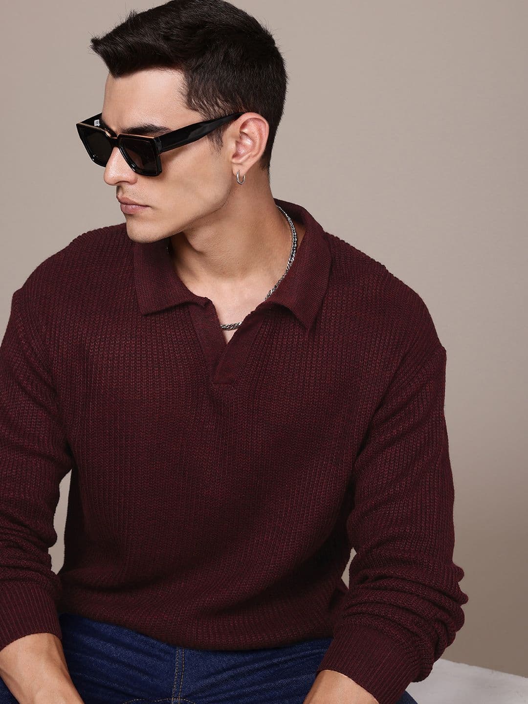 The Roadster Life Co. Spread Collar Pullover Sweater - view 1