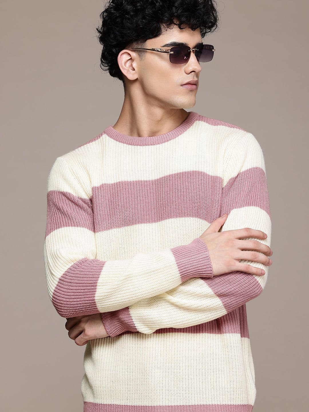 The Roadster Lifestyle Co. Colorblocked Acrylic Pullover - view 1
