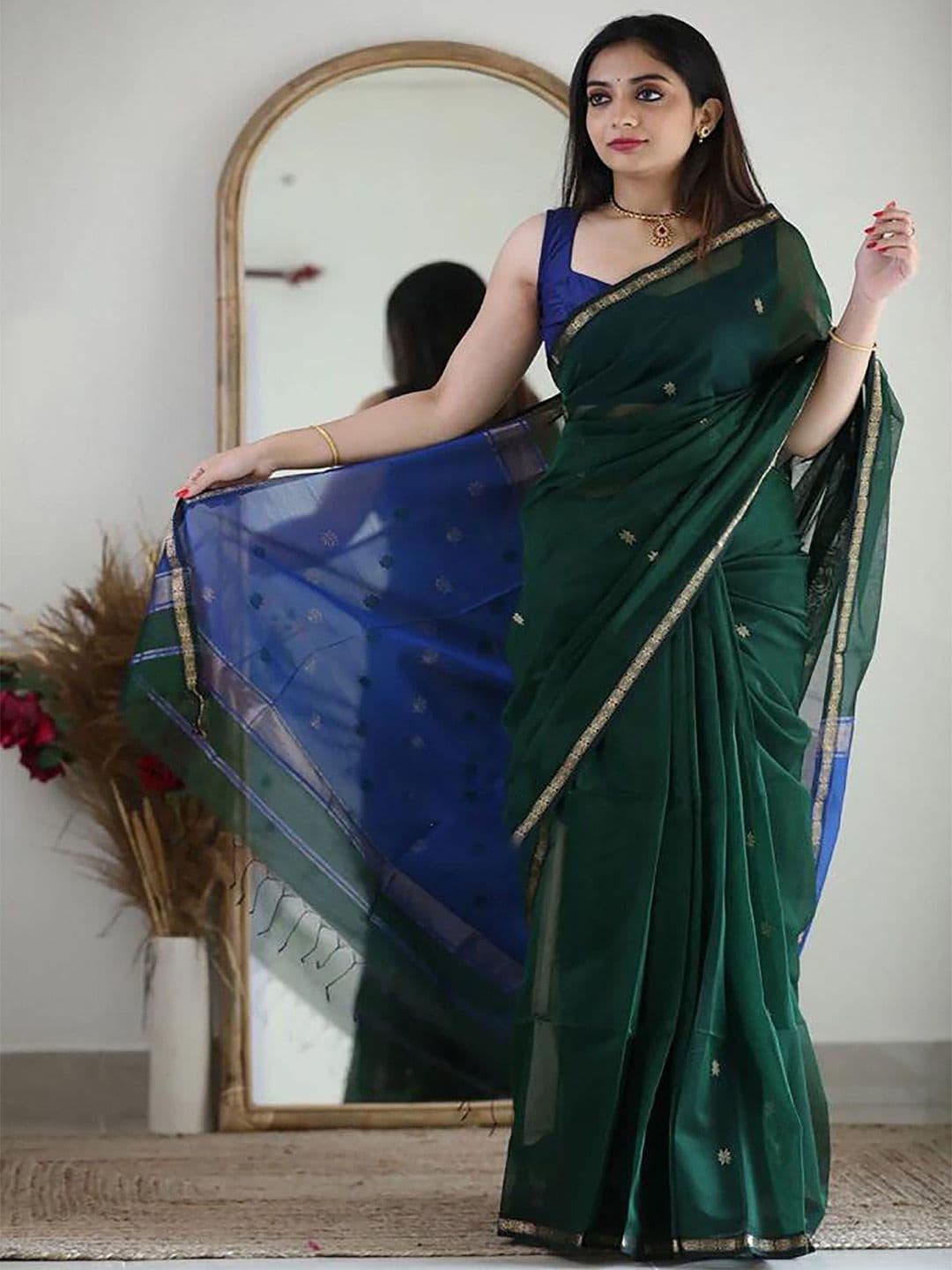 KALINI Ethnic Motifs Woven Design Zari Banarasi Saree - view 1